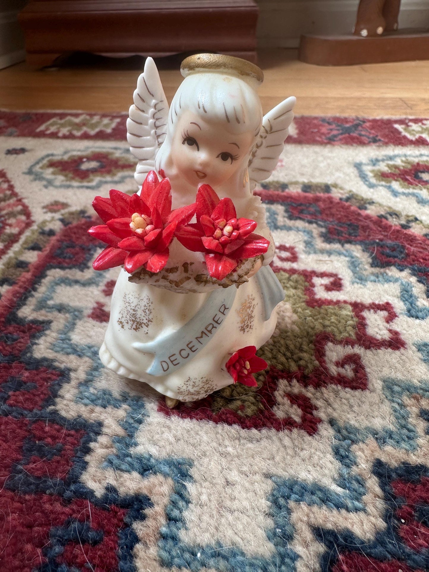 Vintage Lefton Japan December Angel Christmas Figurine | Mid-Century Holiday Collectible (PLEASE READ DESCRIPTION)
