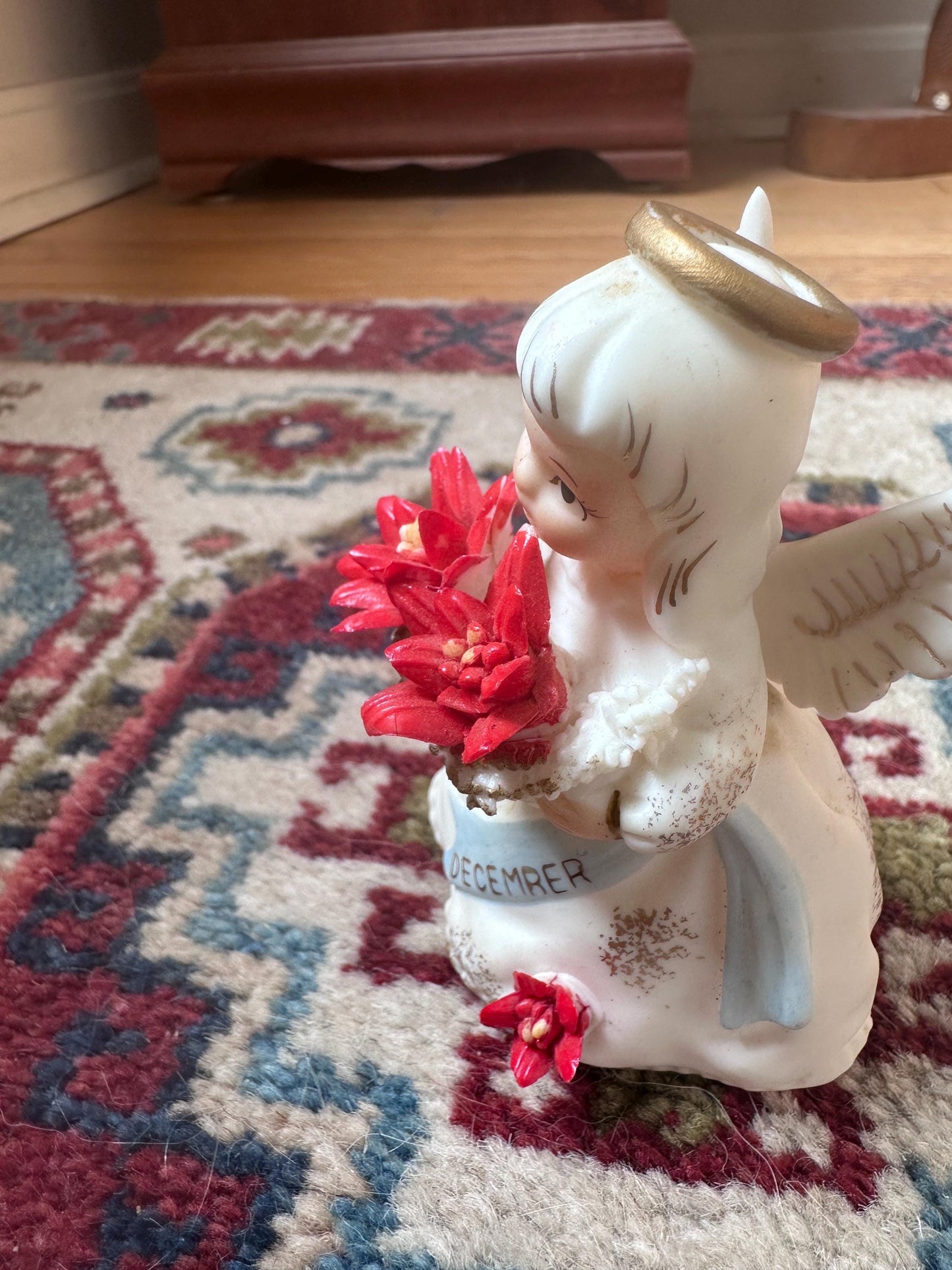 Vintage Lefton Japan December Angel Christmas Figurine | Mid-Century Holiday Collectible (PLEASE READ DESCRIPTION)