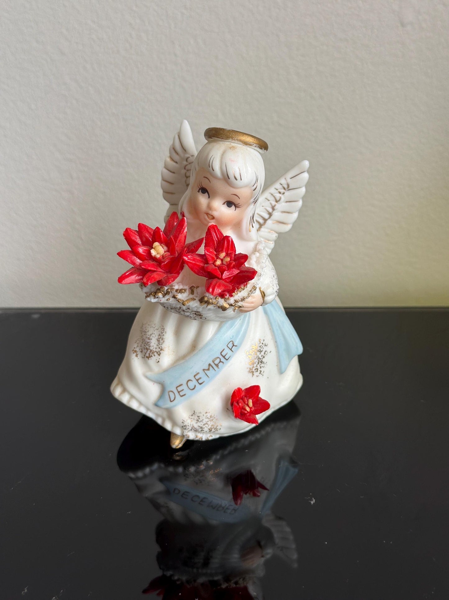 Vintage Lefton Japan December Angel Christmas Figurine | Mid-Century Holiday Collectible (PLEASE READ DESCRIPTION)