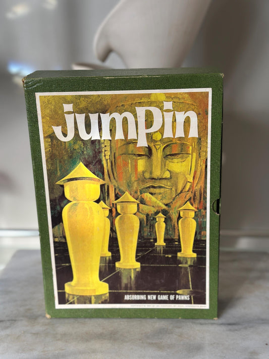 Vintage 1964 3M Bookshelf Series “Jumpin” Board Game | Complete Strategy Game with Metal Gold & Silver Pawns | Mid-Century Family Game