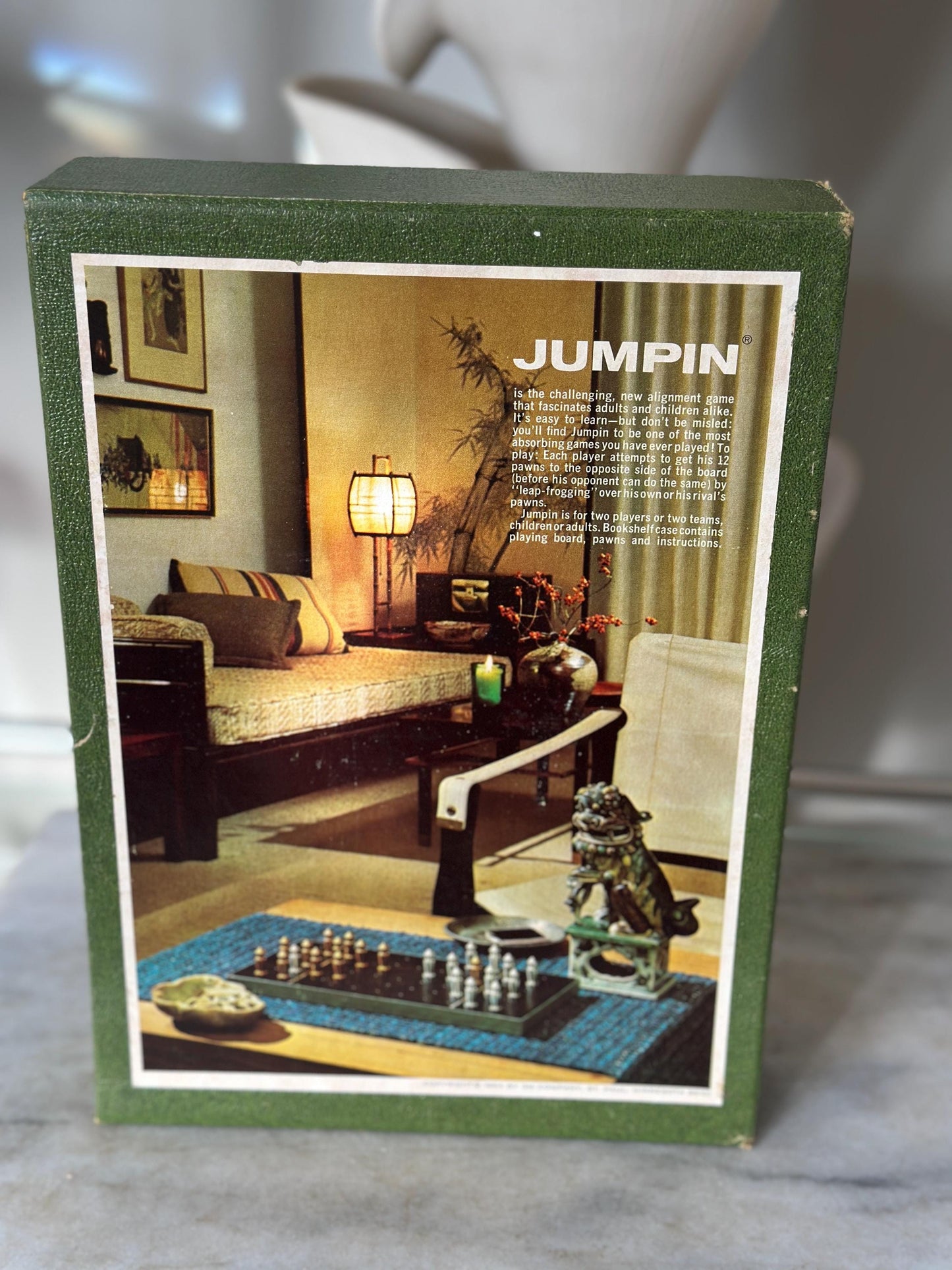 Vintage 1964 3M Bookshelf Series “Jumpin” Board Game | Complete Strategy Game with Metal Gold & Silver Pawns | Mid-Century Family Game