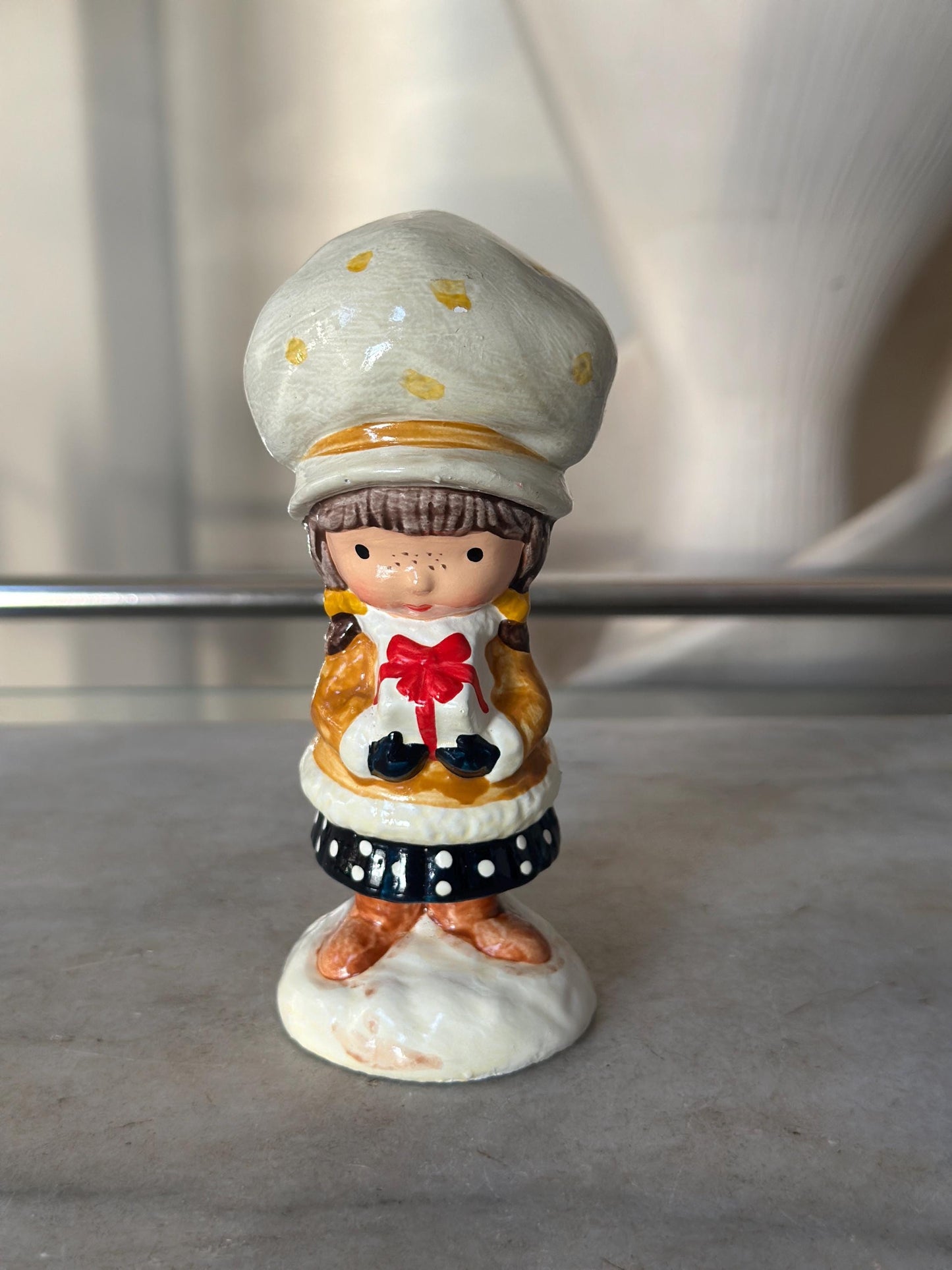 Vintage 1971 Holly Hobbie Winter Figurine – American Greetings Ceramic Collectible