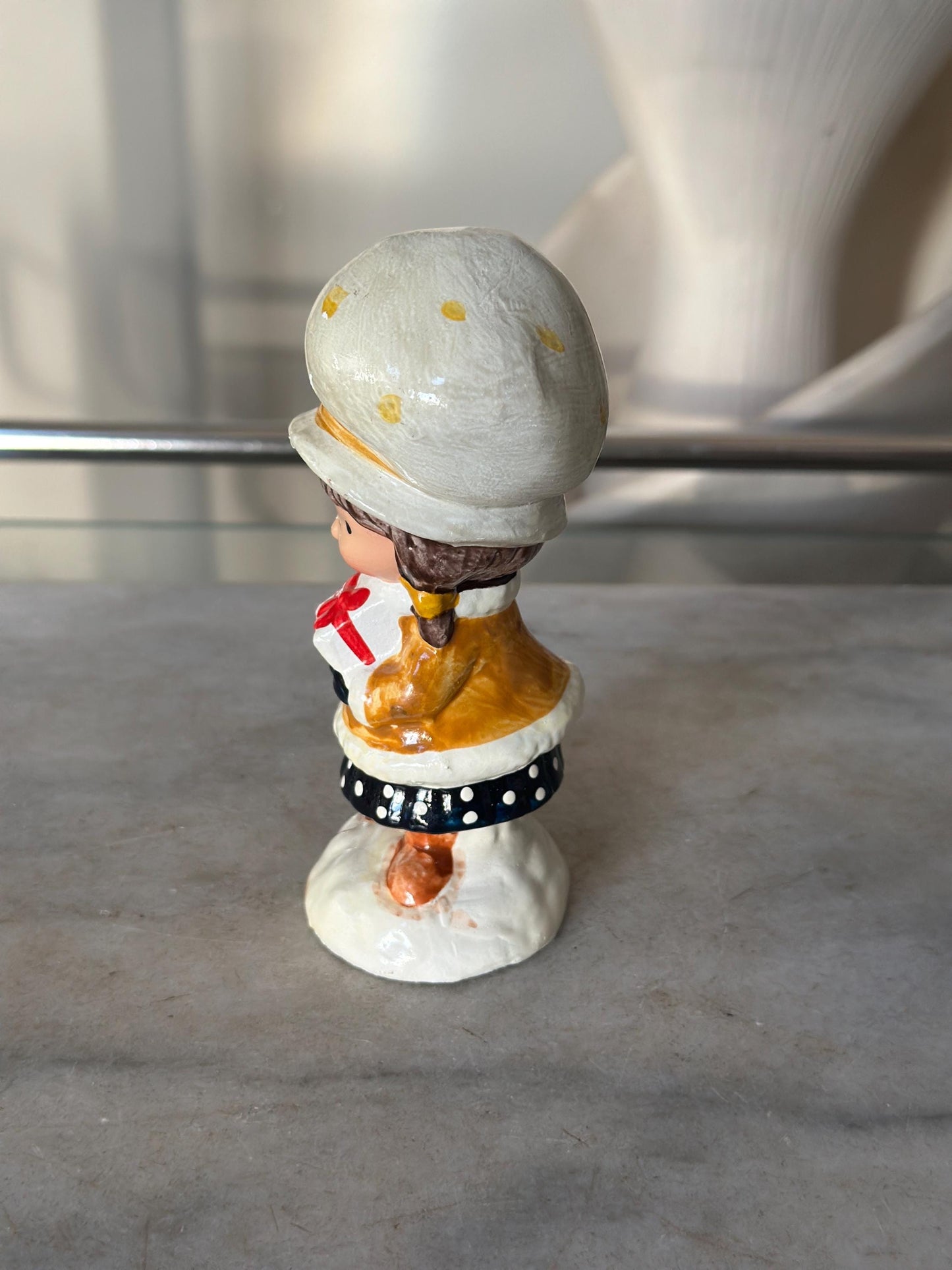 Vintage 1971 Holly Hobbie Winter Figurine – American Greetings Ceramic Collectible