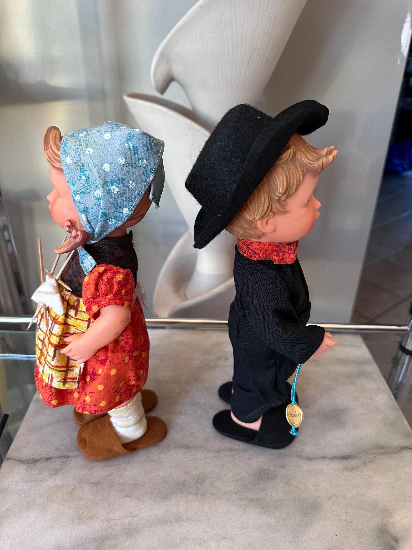 Vintage Goebel Hummel Doll Set – Liesl “Happy Pastime” & Felix the Chimney Sweep – 11” Vinyl Dolls – Germany – Original Packaging Included
