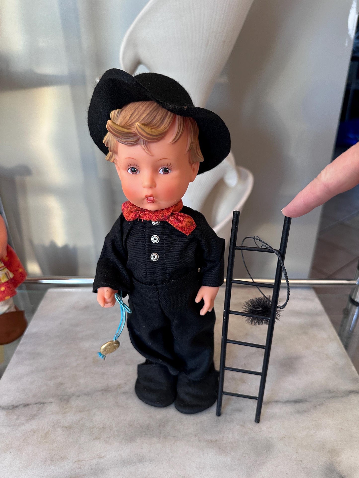 Vintage Goebel Hummel Doll Set – Liesl “Happy Pastime” & Felix the Chimney Sweep – 11” Vinyl Dolls – Germany – Original Packaging Included