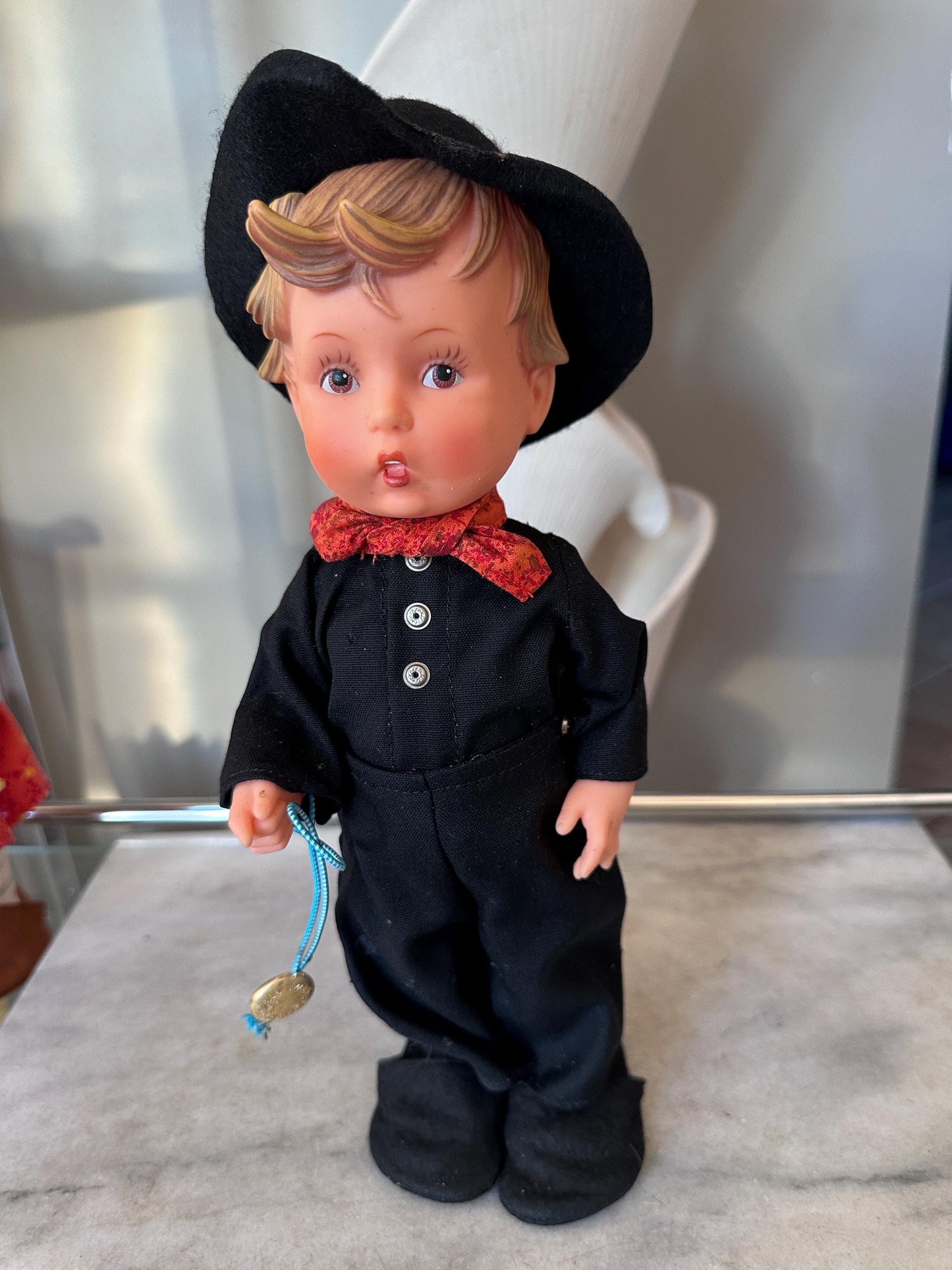 Vintage Goebel Hummel Doll Set – Liesl “Happy Pastime” & Felix the Chimney Sweep – 11” Vinyl Dolls – Germany – Original Packaging Included