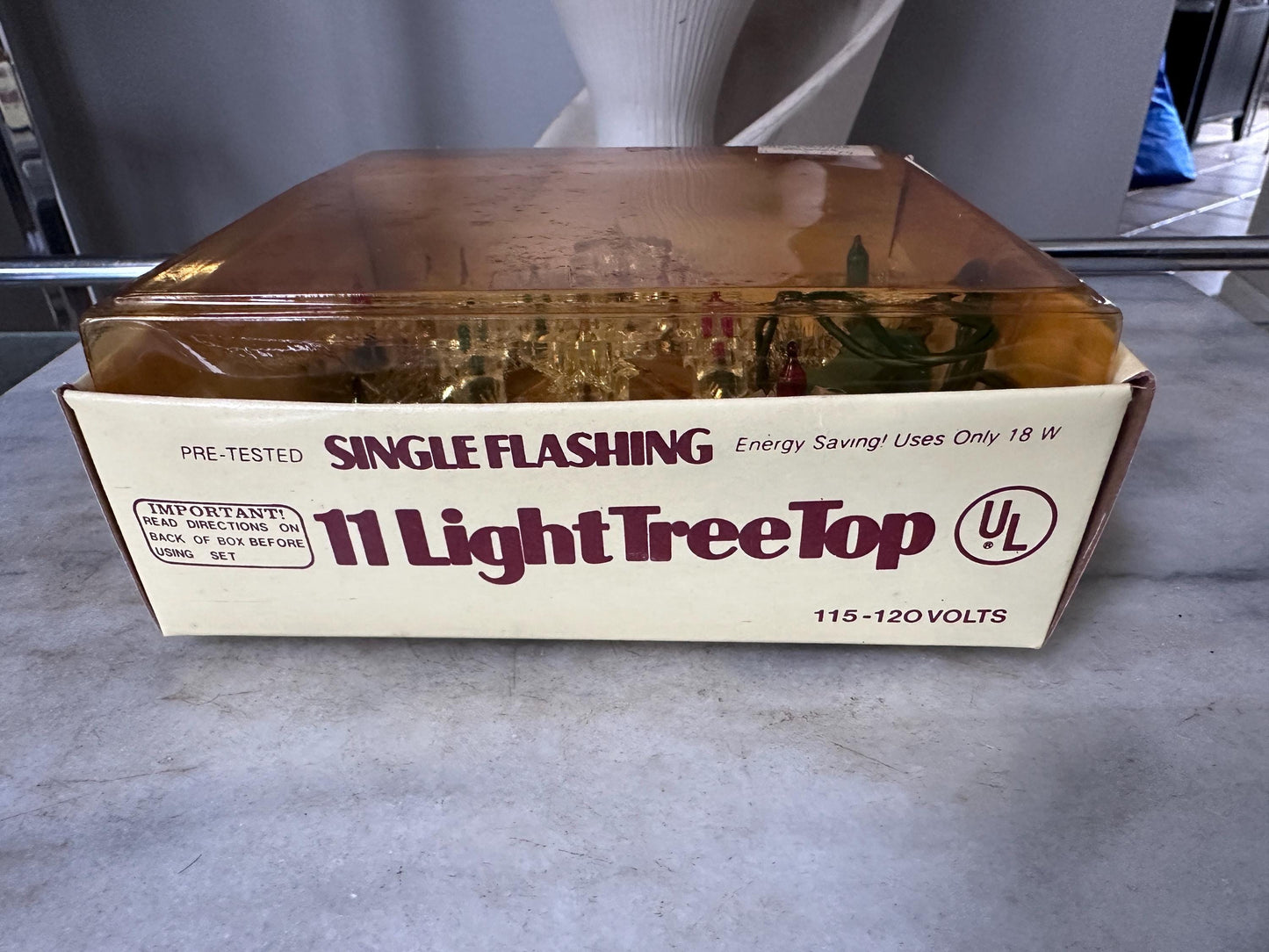 Vintage 1970s Electric Gold Star Christmas Tree Topper | Flashing 11-Light Tree Topper | Tested & Working | Original Box | Retro Holiday Dec