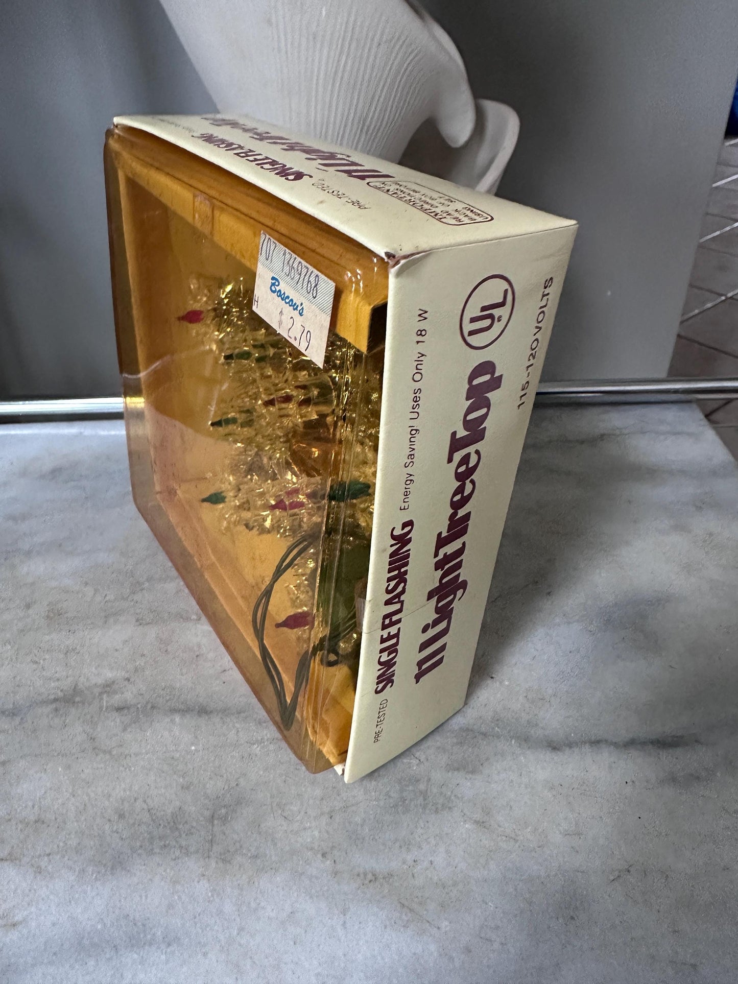 Vintage 1970s Electric Gold Star Christmas Tree Topper | Flashing 11-Light Tree Topper | Tested & Working | Original Box | Retro Holiday Dec