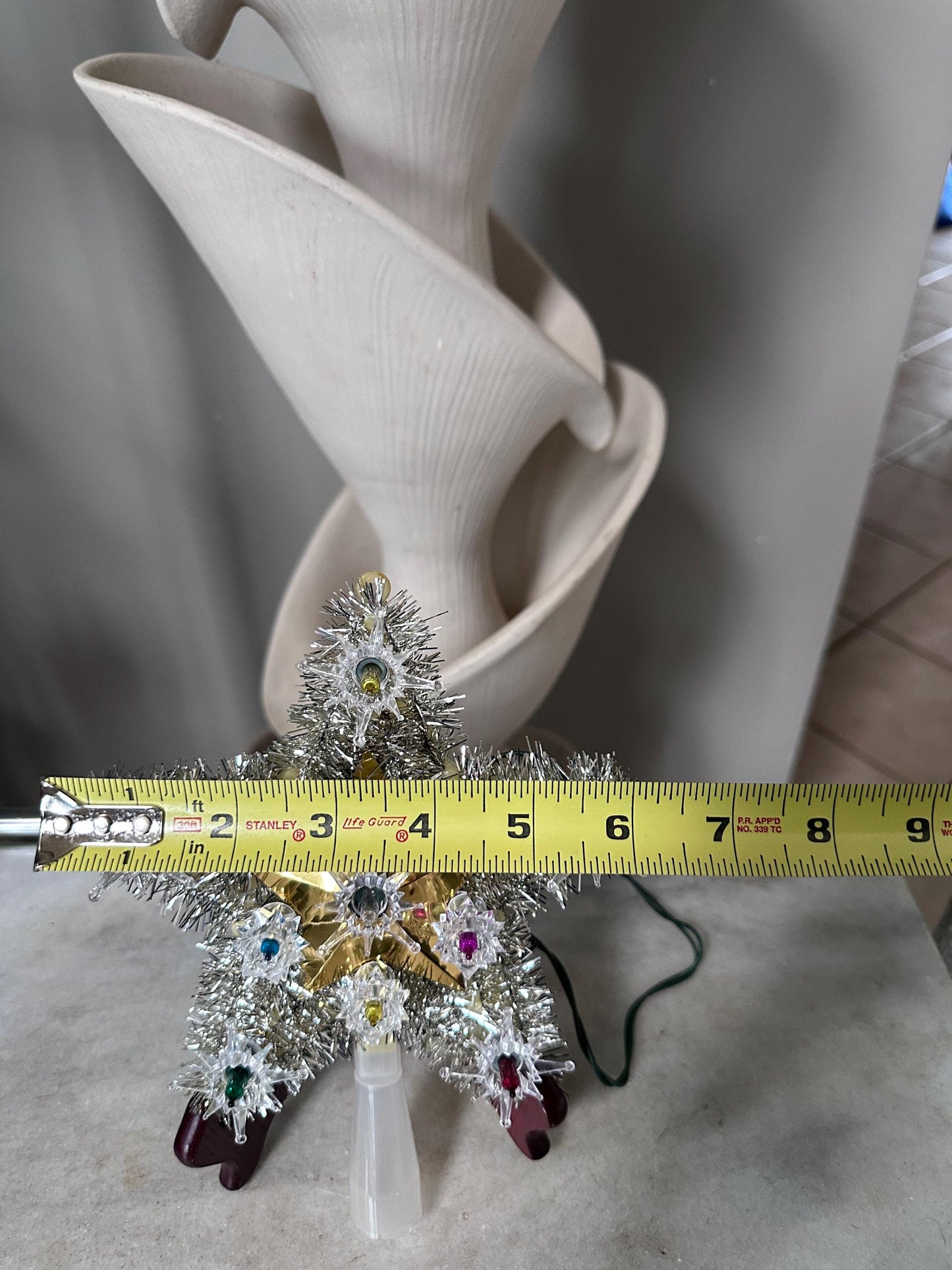 Vintage 1970s Electric Gold Star Christmas Tree Topper | Flashing 11-Light Tree Topper | Tested & Working | Original Box | Retro Holiday Dec