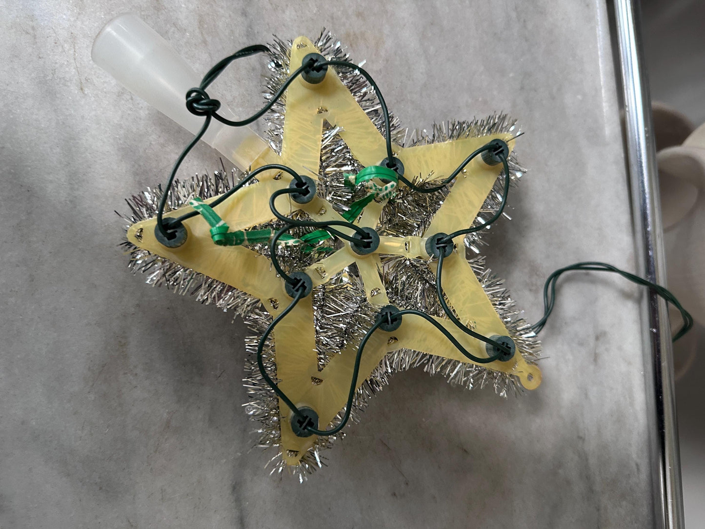 Vintage 1970s Electric Gold Star Christmas Tree Topper | Flashing 11-Light Tree Topper | Tested & Working | Original Box | Retro Holiday Dec