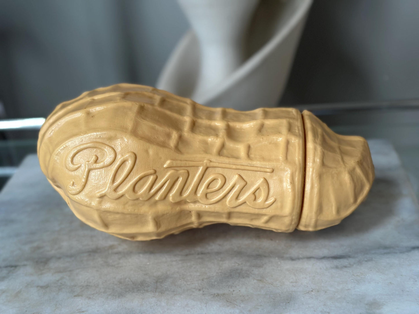 Vintage Planters Peanut Plastic Storage Container | Mr. Peanut Advertising Collectible | Retro Kitchen Canister | Planters Peanuts Memorabil