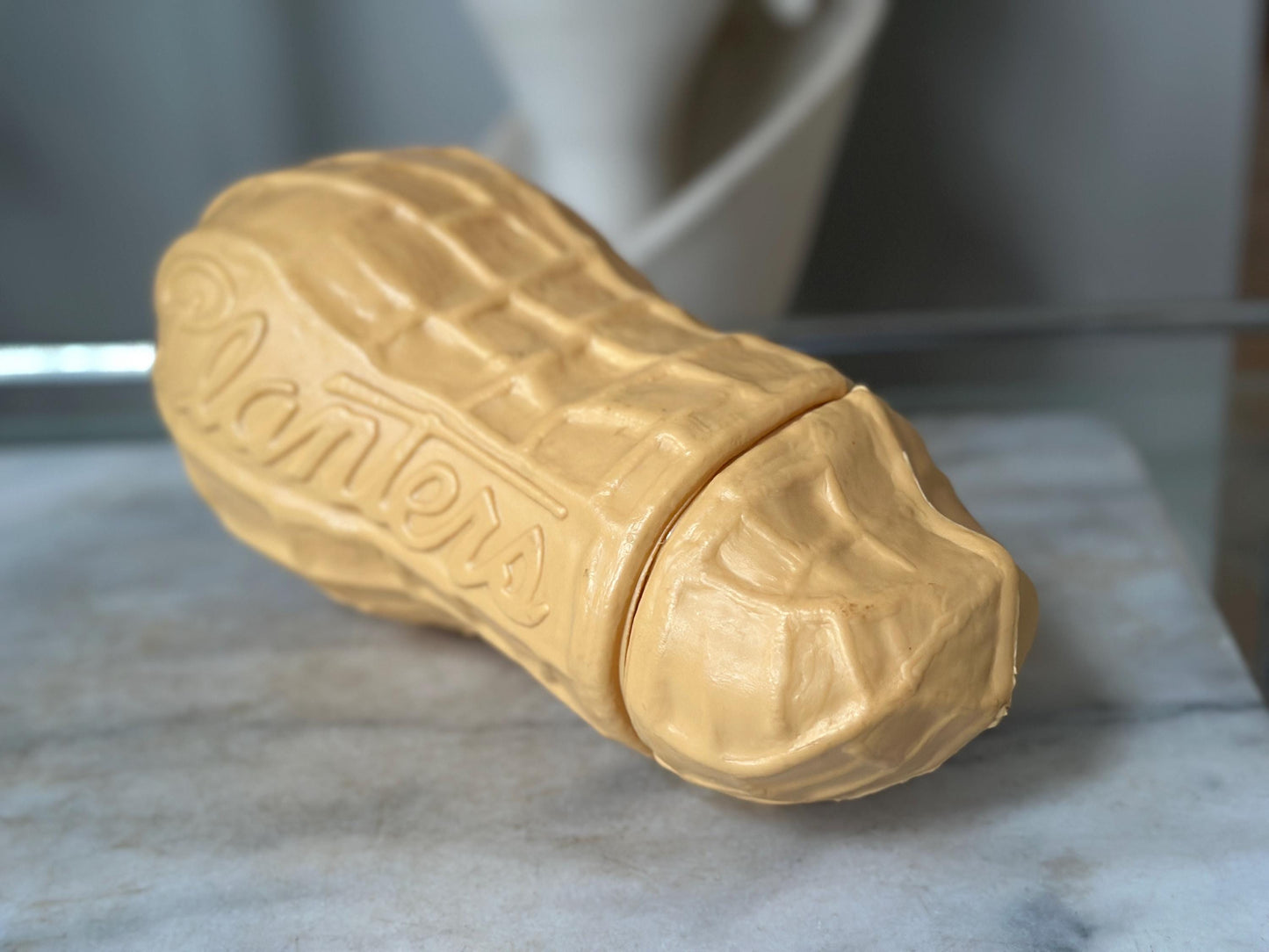 Vintage Planters Peanut Plastic Storage Container | Mr. Peanut Advertising Collectible | Retro Kitchen Canister | Planters Peanuts Memorabil