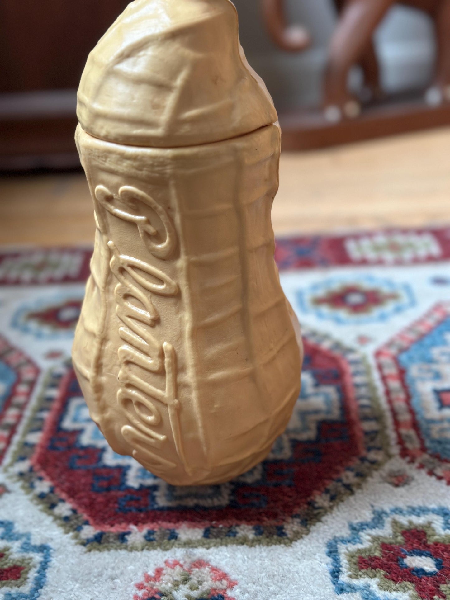 Vintage Planters Peanut Plastic Storage Container | Mr. Peanut Advertising Collectible | Retro Kitchen Canister | Planters Peanuts Memorabil