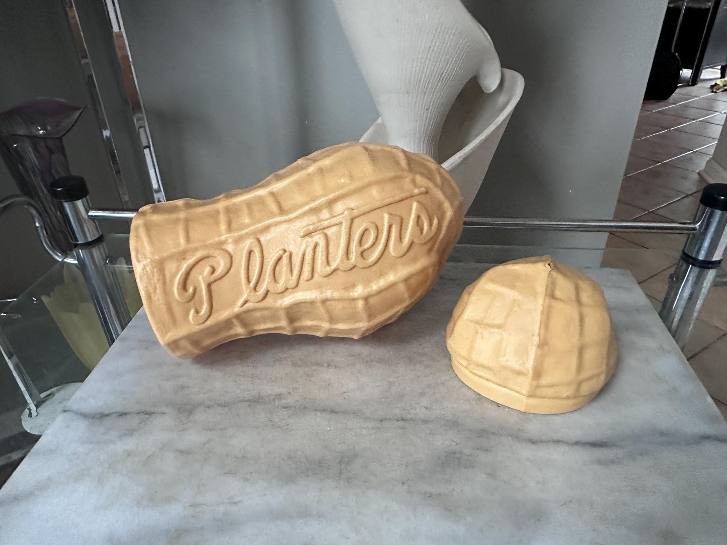 Vintage Planters Peanut Plastic Storage Container | Mr. Peanut Advertising Collectible | Retro Kitchen Canister | Planters Peanuts Memorabil
