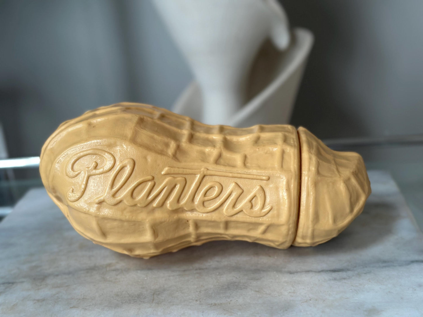 Vintage Planters Peanut Plastic Storage Container | Mr. Peanut Advertising Collectible | Retro Kitchen Canister | Planters Peanuts Memorabil