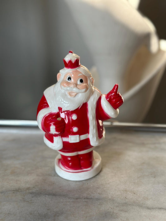 Vintage Harrett-Gilmar Light-Up Santa Bank – Working Condition – Retro Christmas Decor
