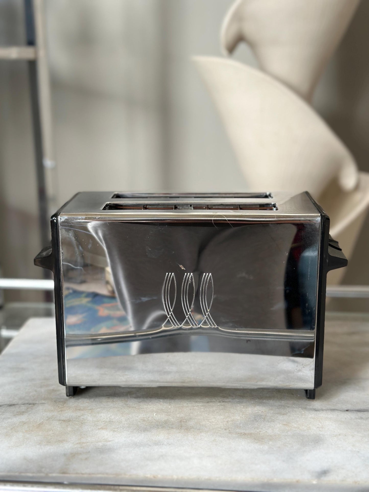 Vintage McGraw-Edison Toastmaster B700B Toaster | Chrome & Black 2-Slice Toaster | Tested, Working | Mid-Century Kitchen Appliance | Retro
