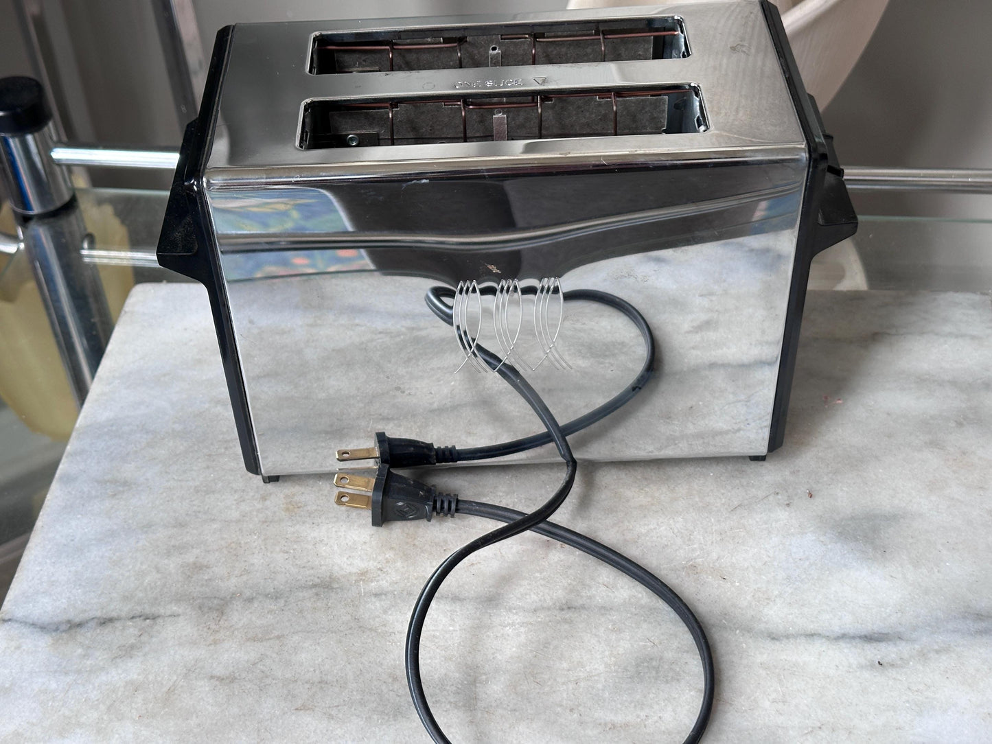 Vintage McGraw-Edison Toastmaster B700B Toaster | Chrome & Black 2-Slice Toaster | Tested, Working | Mid-Century Kitchen Appliance | Retro