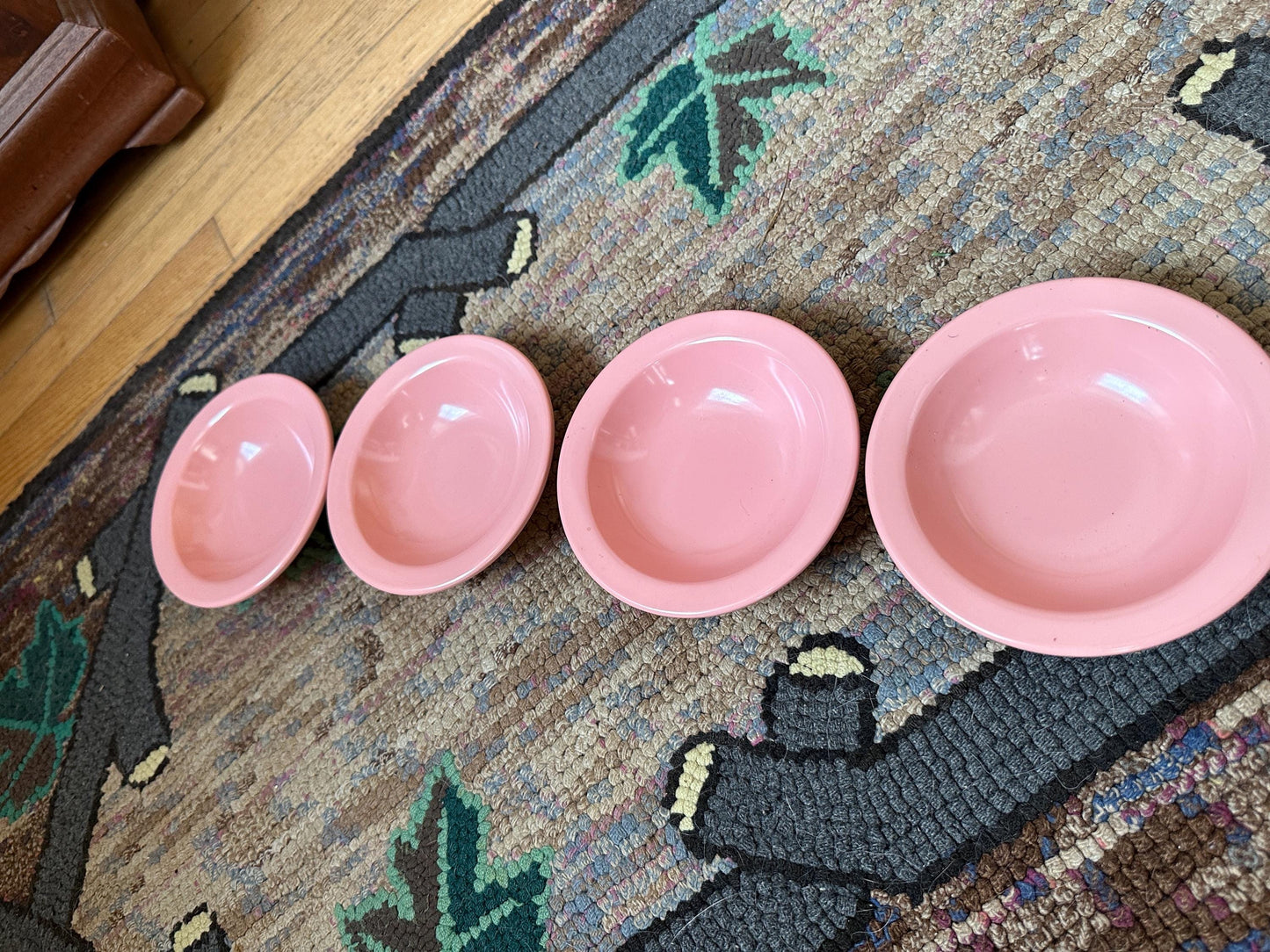 Vintage 5” Boonton Pink Melamine Melmac Bowls 301-5 Made in the USA - Set of 5