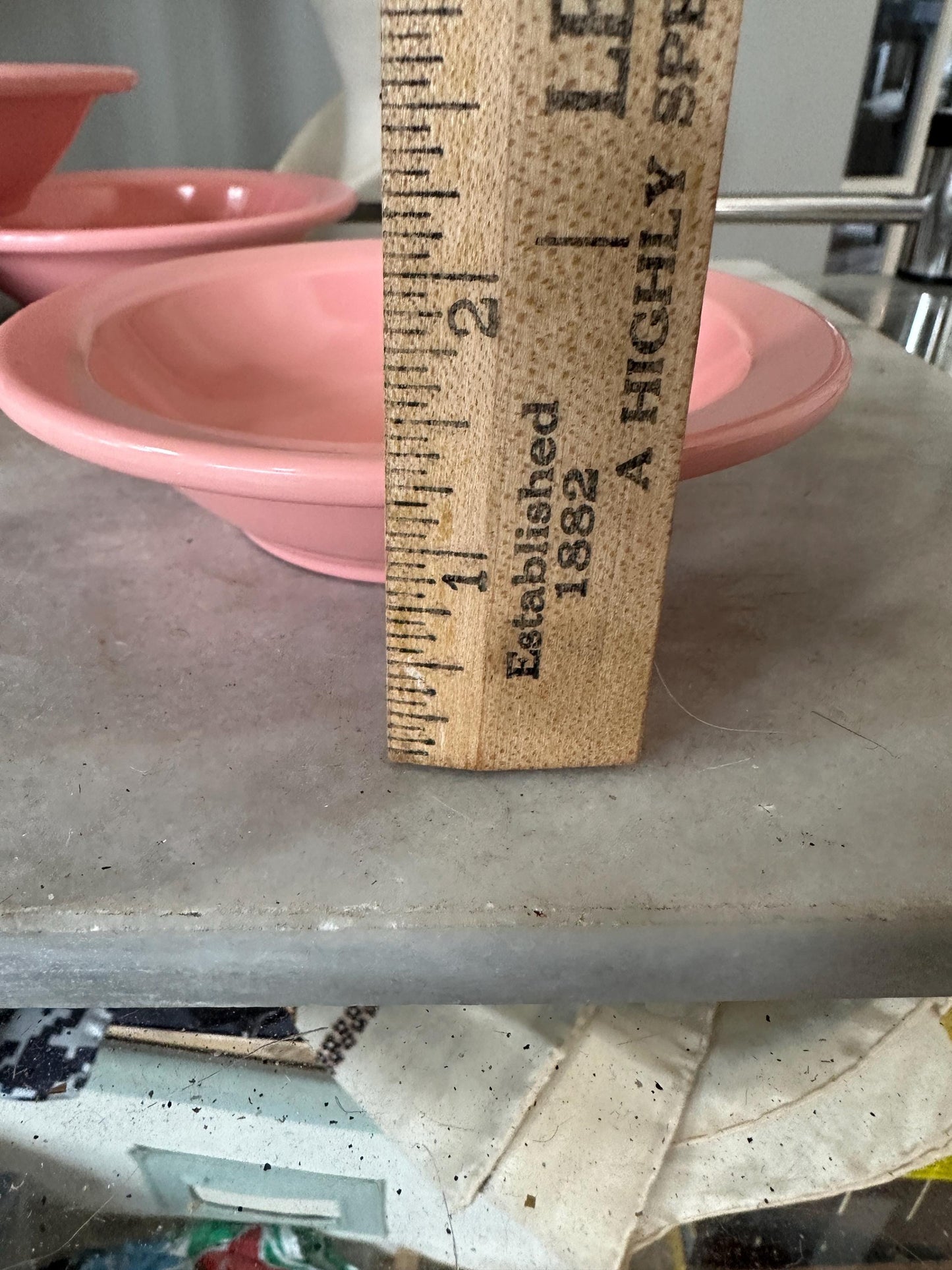 Vintage 5” Boonton Pink Melamine Melmac Bowls 301-5 Made in the USA - Set of 5