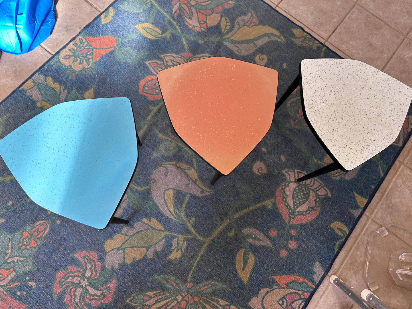 Vintage Mid-Century Modern Biltmore Style  Stacking Tables – Set of 3 – Eames Era Atomic Side Tables