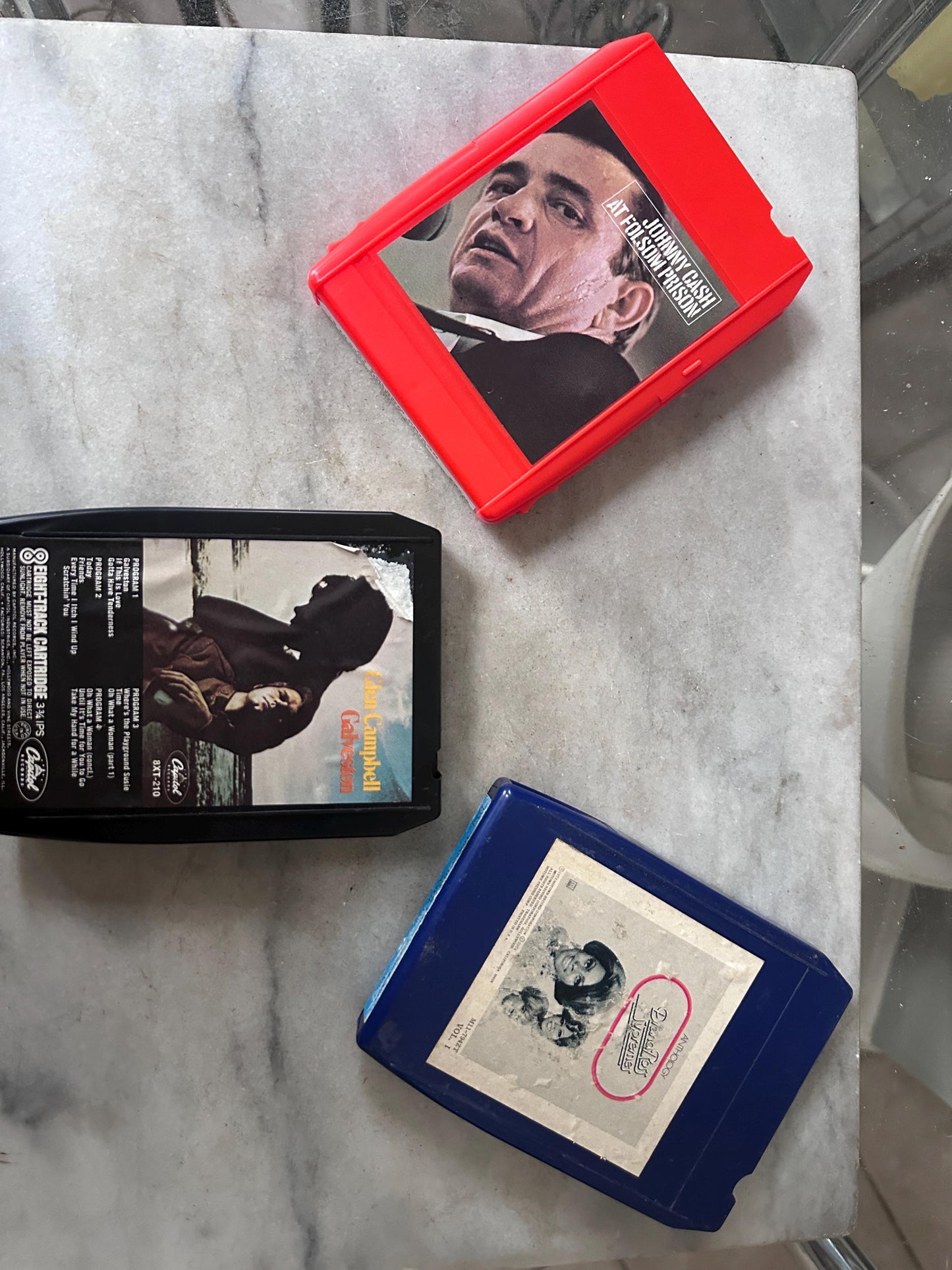 Vintage Mock Croc  8 Track Case | Faux Leather 30  8 Track Tape Carrying Case with 30 Tapes – 70s-80s, Cars, Blondie, Led Zeppelin and More