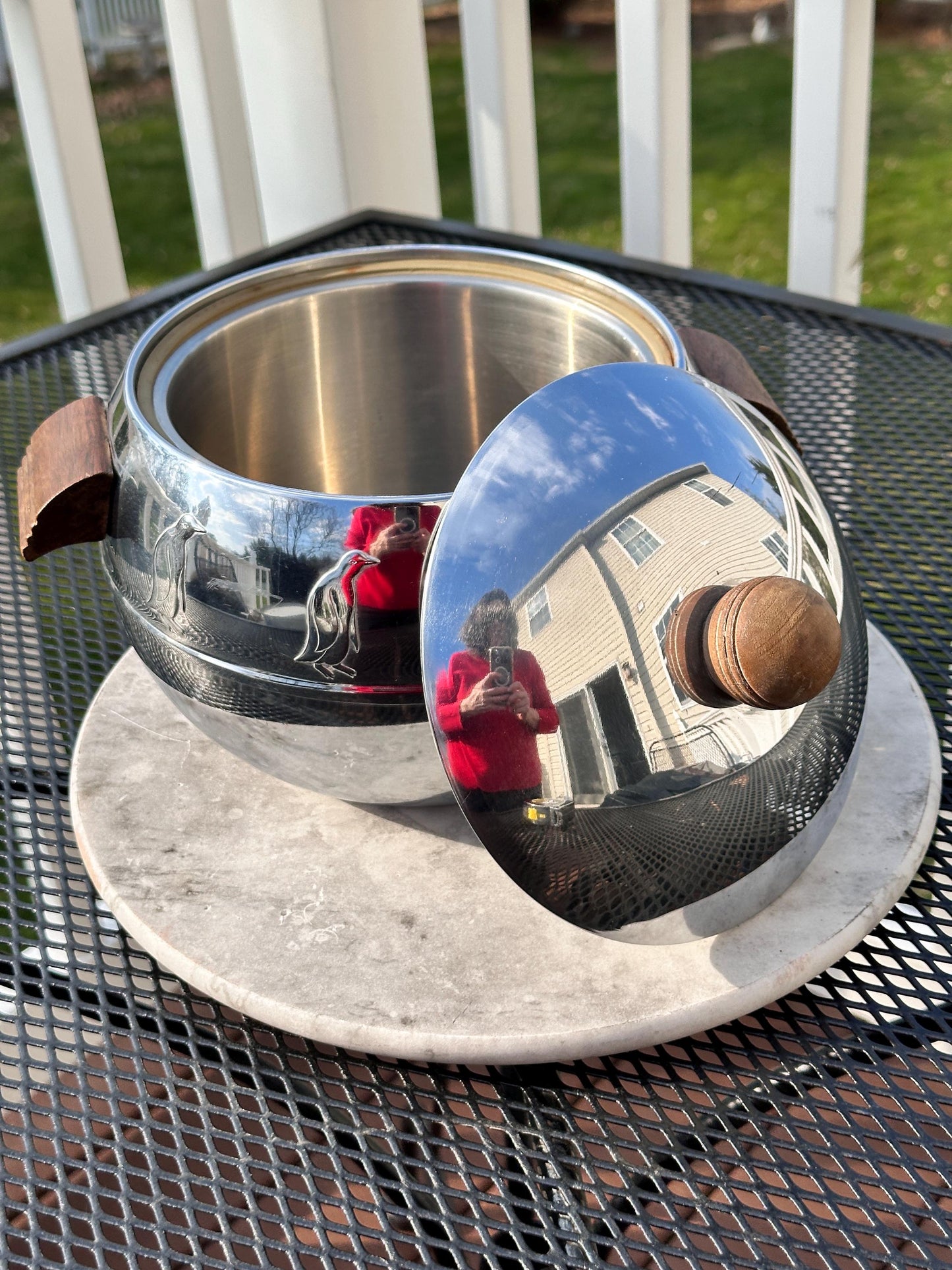 Vintage 1950s West Bend Penguin Ice Bucket, Mid Century Barware, MCM