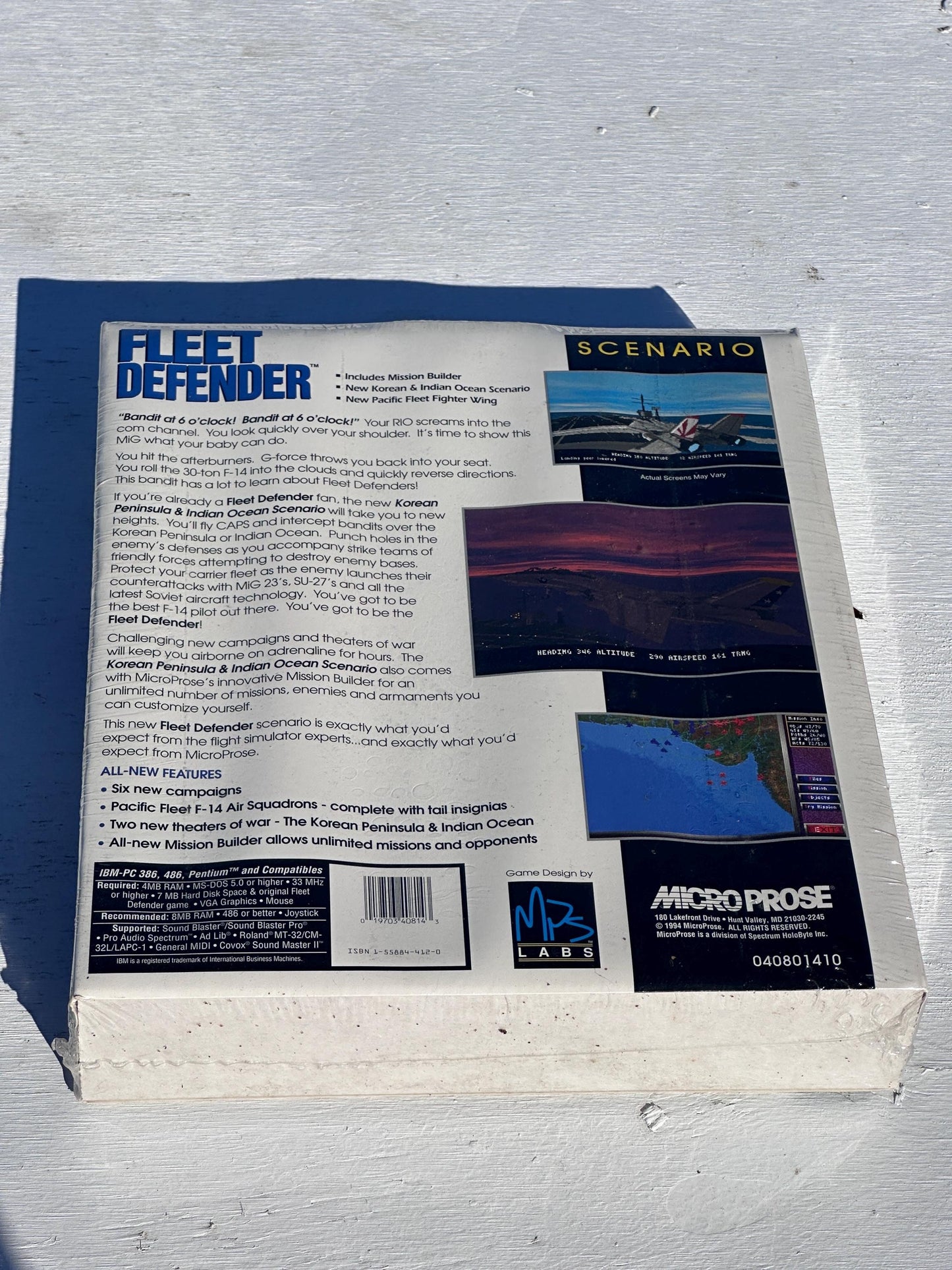 Fleet Defender Scenario Video Game (Sealed New Old Stock) – Vintage Naval Flight Combat Game | NOS Software | Collector’s Item