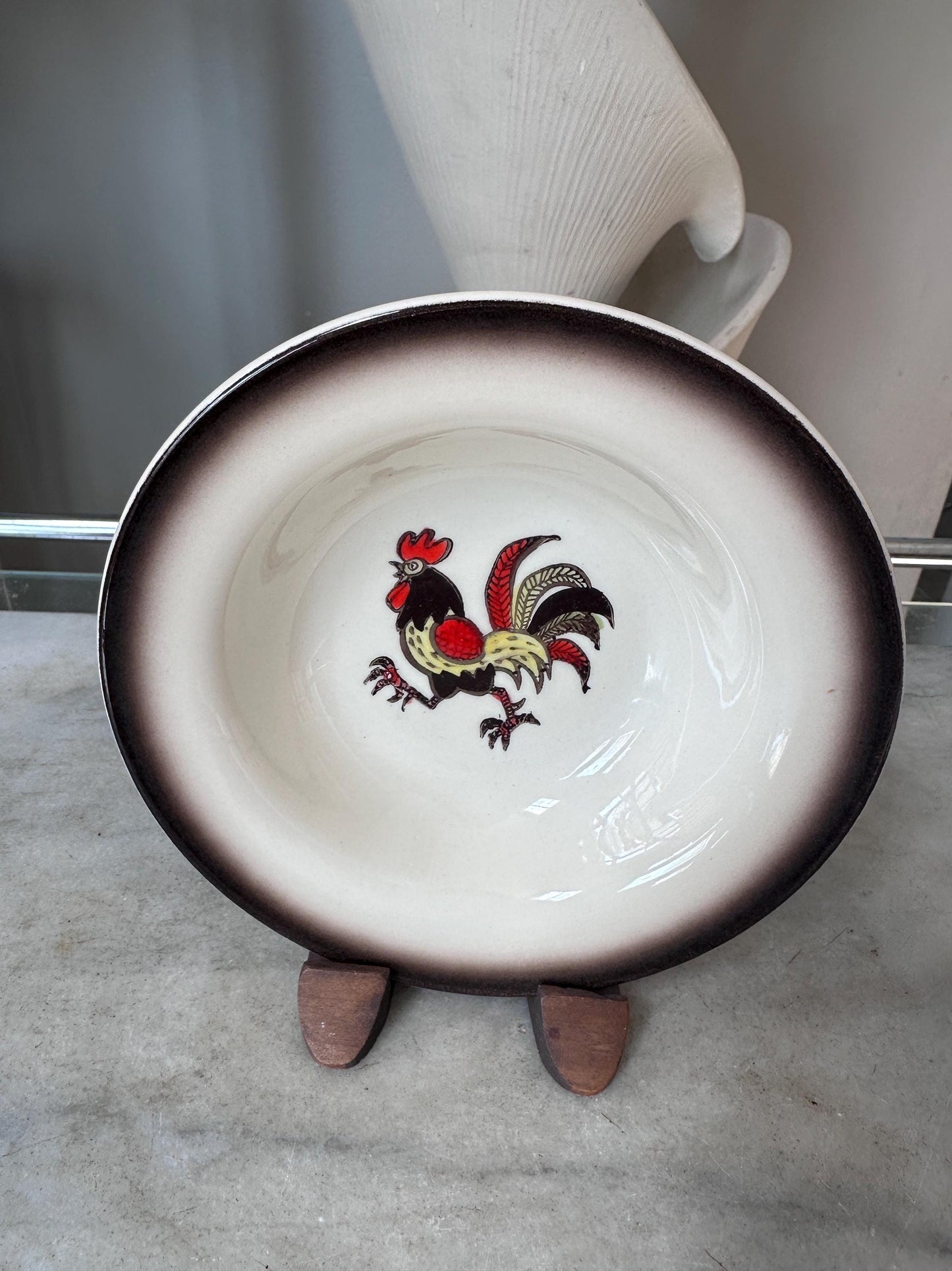Set of 2 Vintage Metlox Red Rooster Dessert Bowls – Farmhouse Kitchen MCM USA, 6”