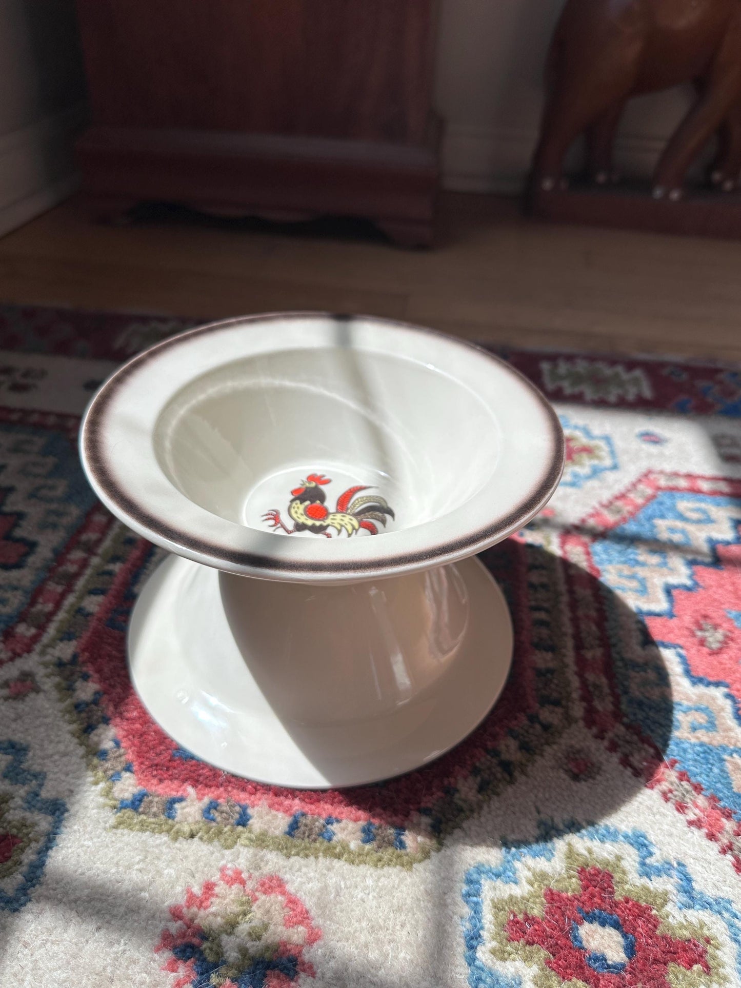 Set of 2 Vintage Metlox Red Rooster Cereal Bowls – Farmhouse Kitchen MCM USA, 7.25”