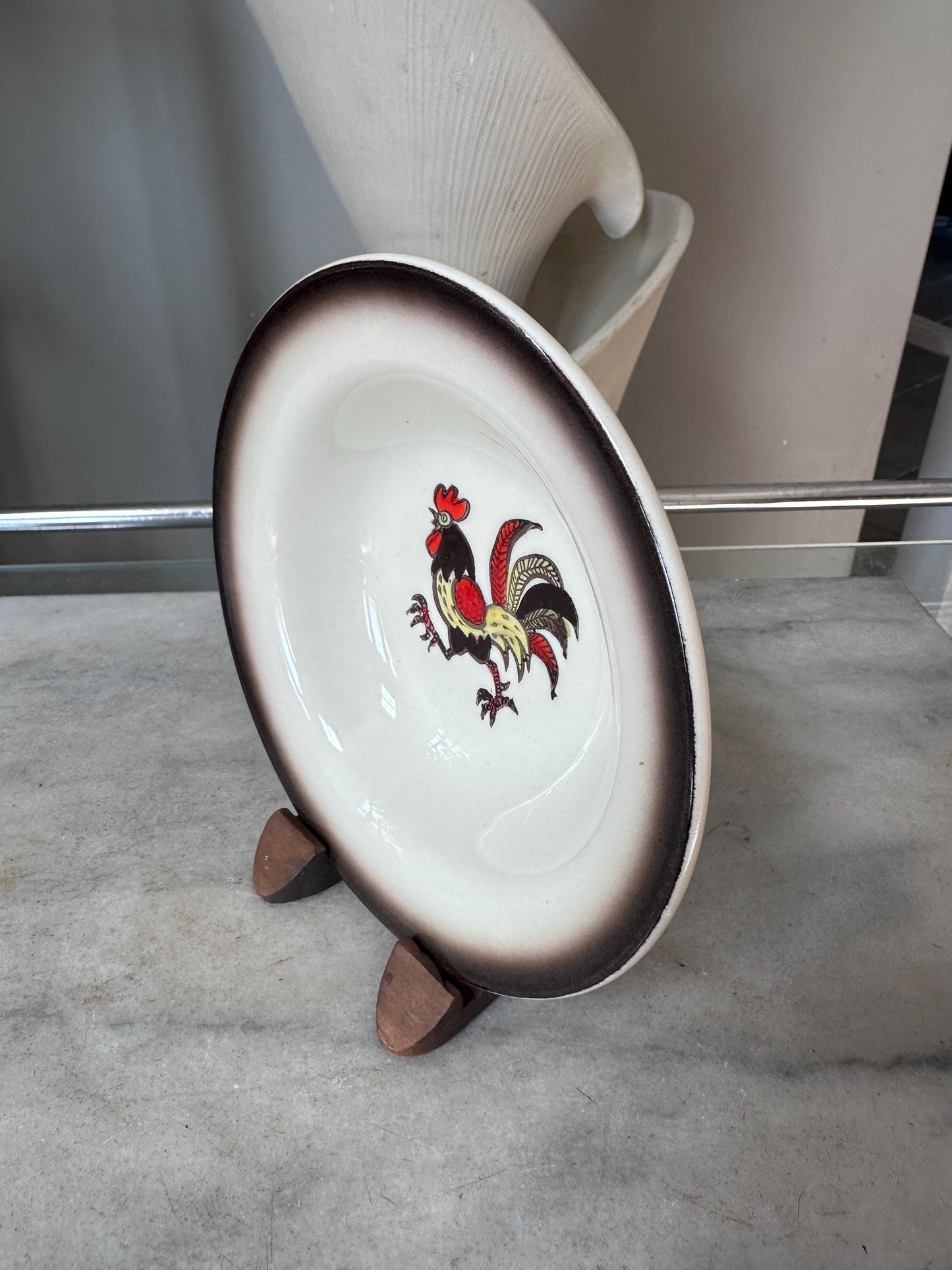 Set of 2 Vintage Metlox Red Rooster Dessert Bowls – Farmhouse Kitchen MCM USA, 6”