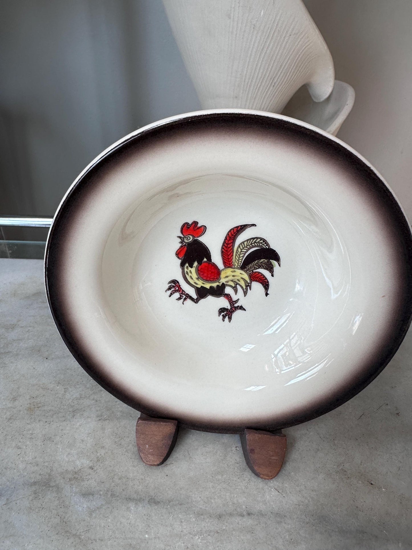 Set of 2 Vintage Metlox Red Rooster Dessert Bowls – Farmhouse Kitchen MCM USA, 6”