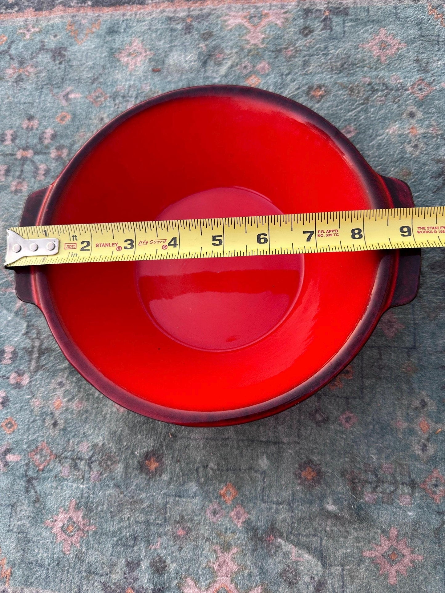 Vintage Metlox Poppytrail Red Rooster Round Vegetable Bowl | Vernon Ware California Pottery | Mid Century Farmhouse Serving Bowl