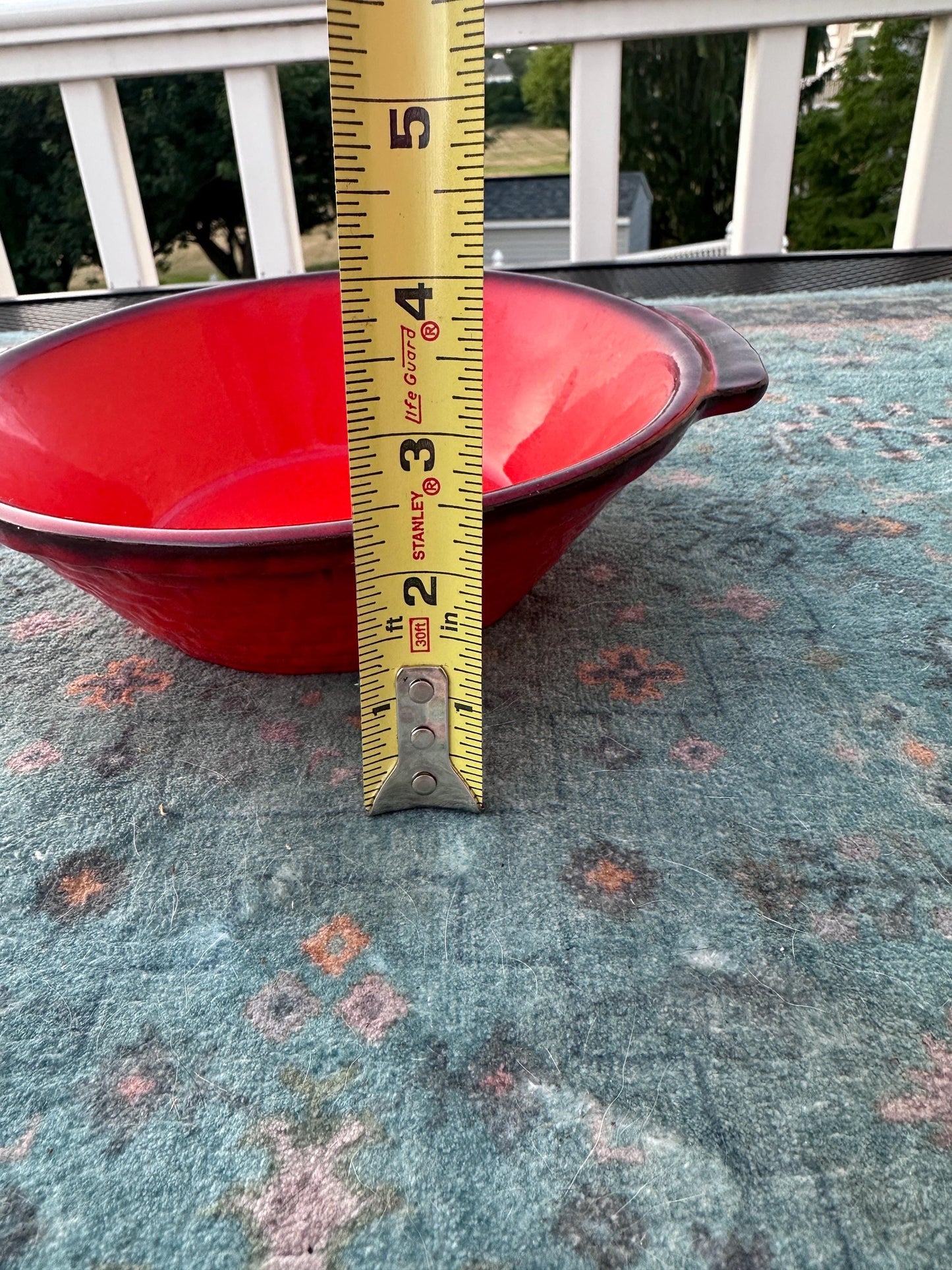 Vintage Metlox Poppytrail Red Rooster Round Vegetable Bowl | Vernon Ware California Pottery | Mid Century Farmhouse Serving Bowl