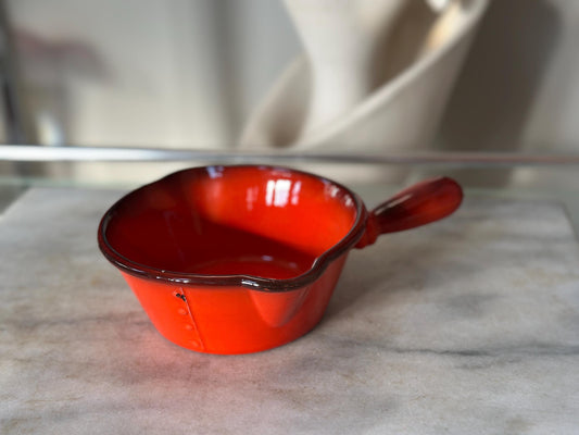 Vintage Metlox Poppytrail Vernon Ware Red Rooster Gravy Boat | California Pottery Sauce Server | Mid Century Modern Farmhouse 1960s