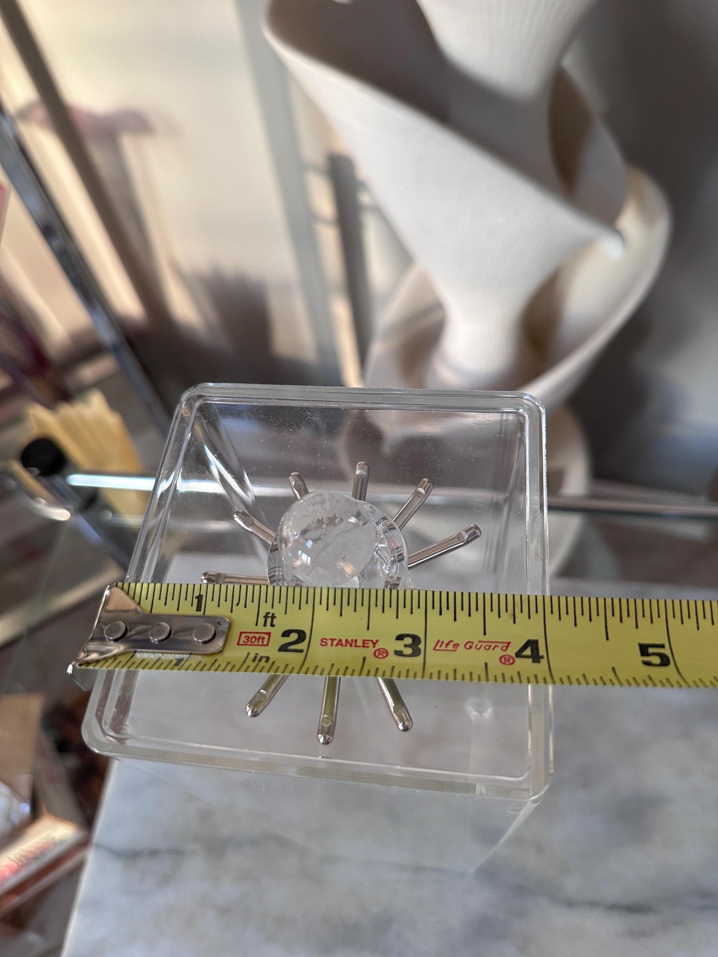 Vintage Chadwick Acrylic Necklace Holder with Original Box | Clear Jewelry Display Case Vanity Organizer | Made in Taiwan | 13 x 4
