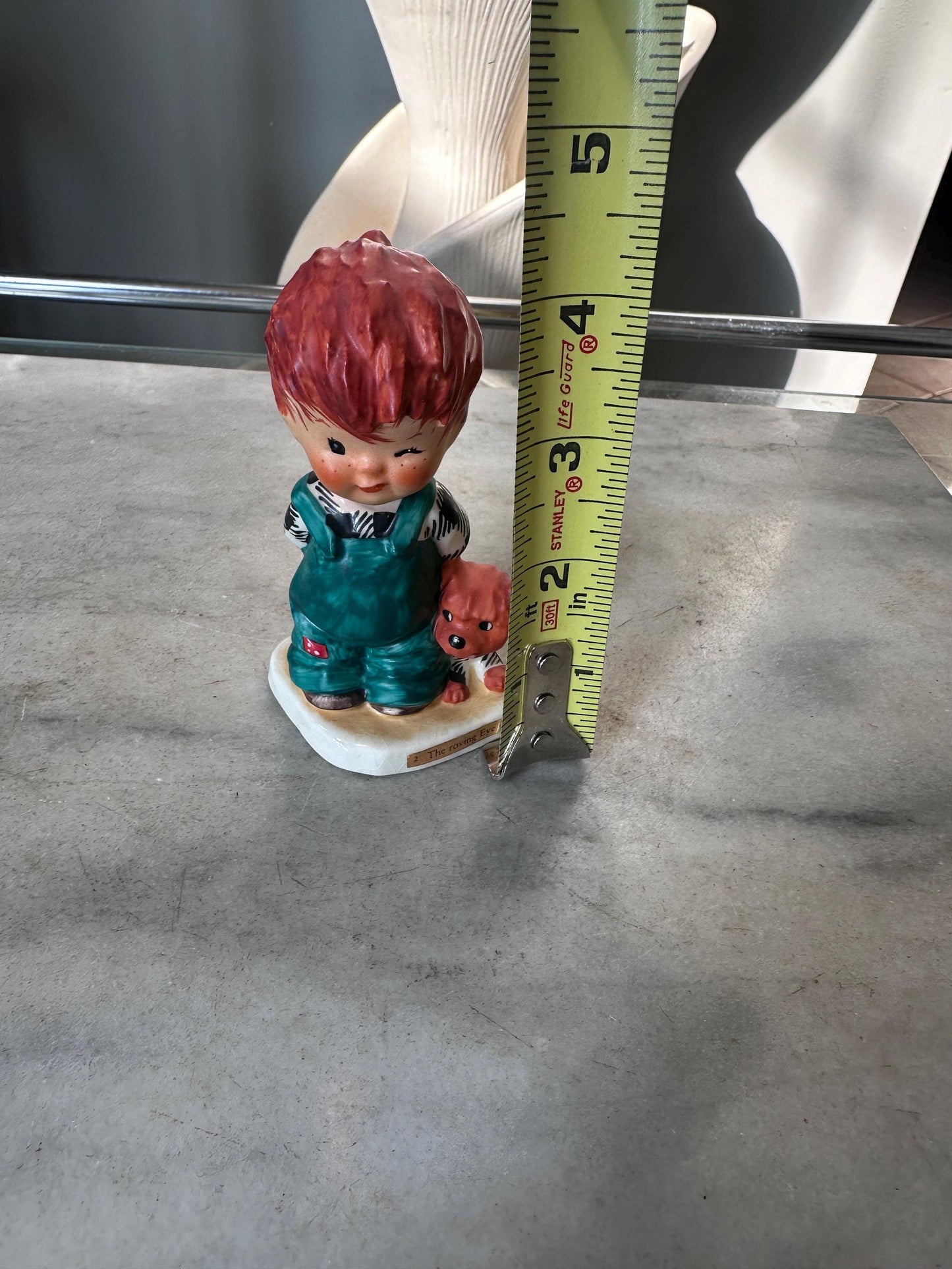 Vintage Goebel Porcelain Red Headed Boy & His Red Dog | “The Roving Eye” Collectible | W. Germany 1957 | Goebel Redheads Series