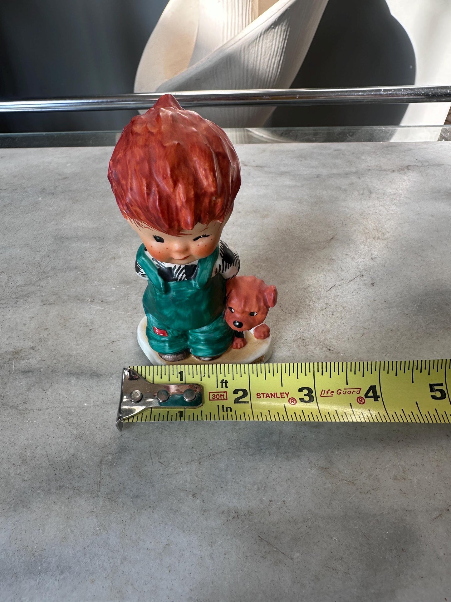 Vintage Goebel Porcelain Red Headed Boy & His Red Dog | “The Roving Eye” Collectible | W. Germany 1957 | Goebel Redheads Series