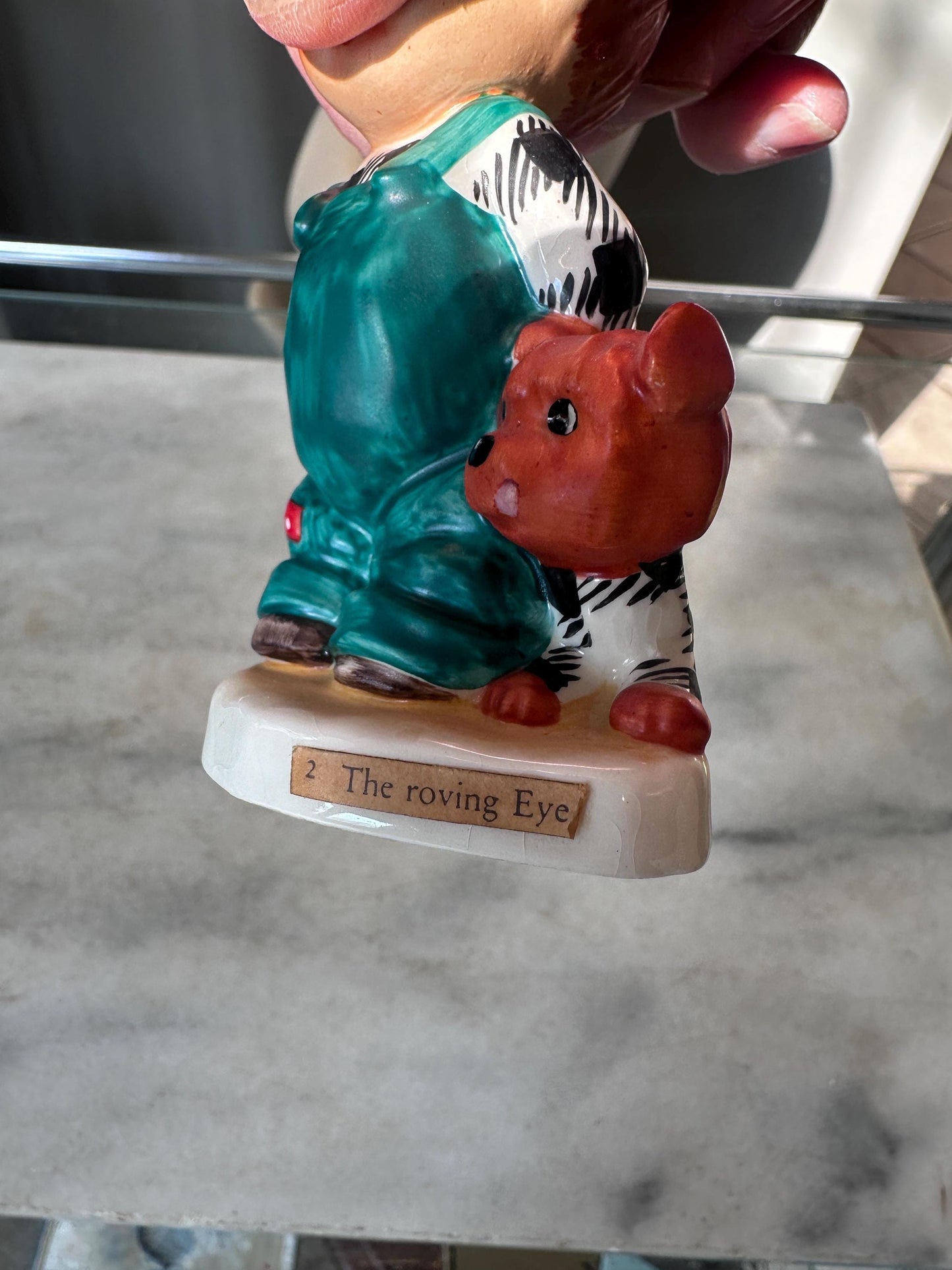 Vintage Goebel Porcelain Red Headed Boy & His Red Dog | “The Roving Eye” Collectible | W. Germany 1957 | Goebel Redheads Series