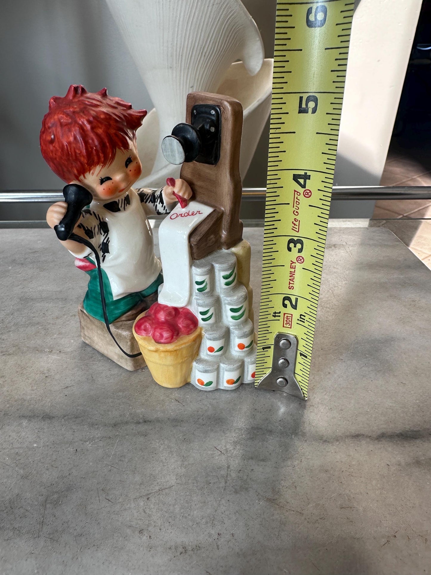Vintage Goebel “Super Service” Grocer Red Head Figurine by Charlot BYJ 39 | W. Germany | 1959 | Mid-Century Collectible