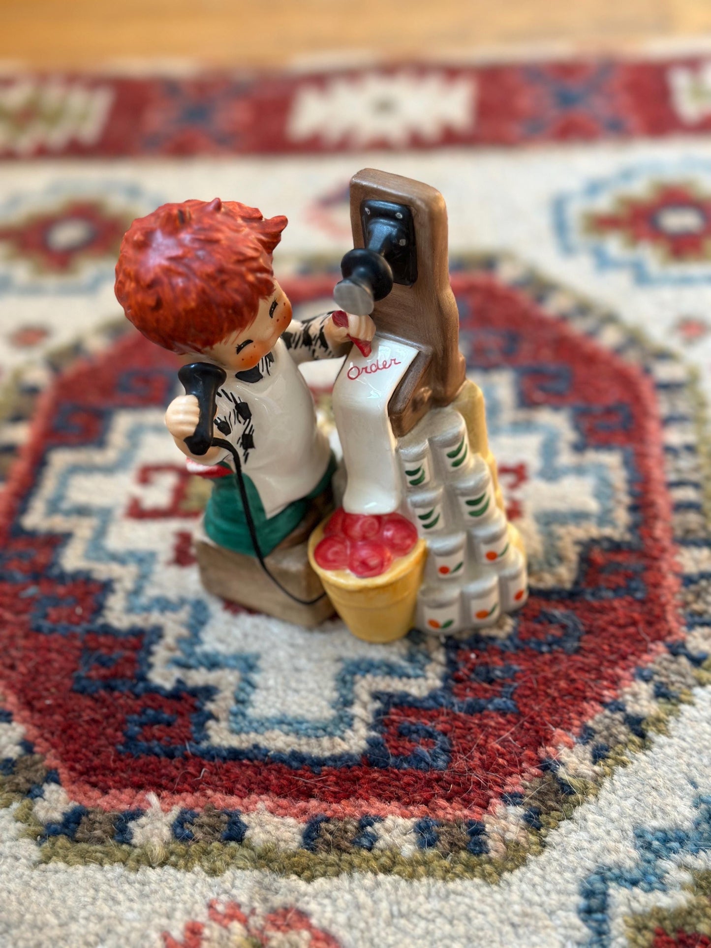 Vintage Goebel “Super Service” Grocer Red Head Figurine by Charlot BYJ 39 | W. Germany | 1959 | Mid-Century Collectible