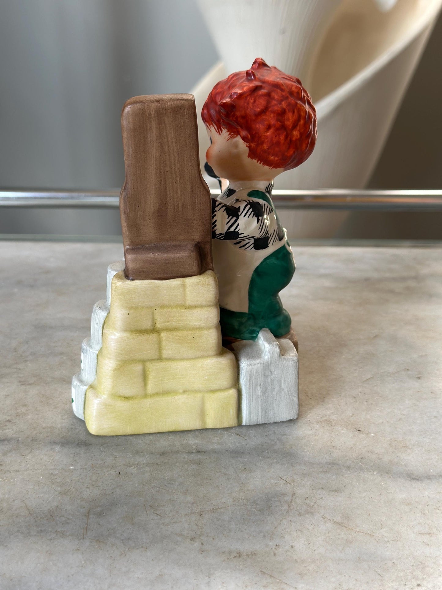 Vintage Goebel “Super Service” Grocer Red Head Figurine by Charlot BYJ 39 | W. Germany | 1959 | Mid-Century Collectible