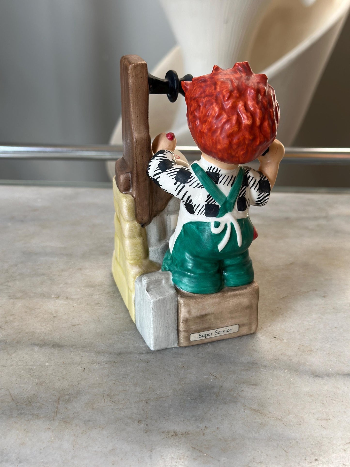 Vintage Goebel “Super Service” Grocer Red Head Figurine by Charlot BYJ 39 | W. Germany | 1959 | Mid-Century Collectible