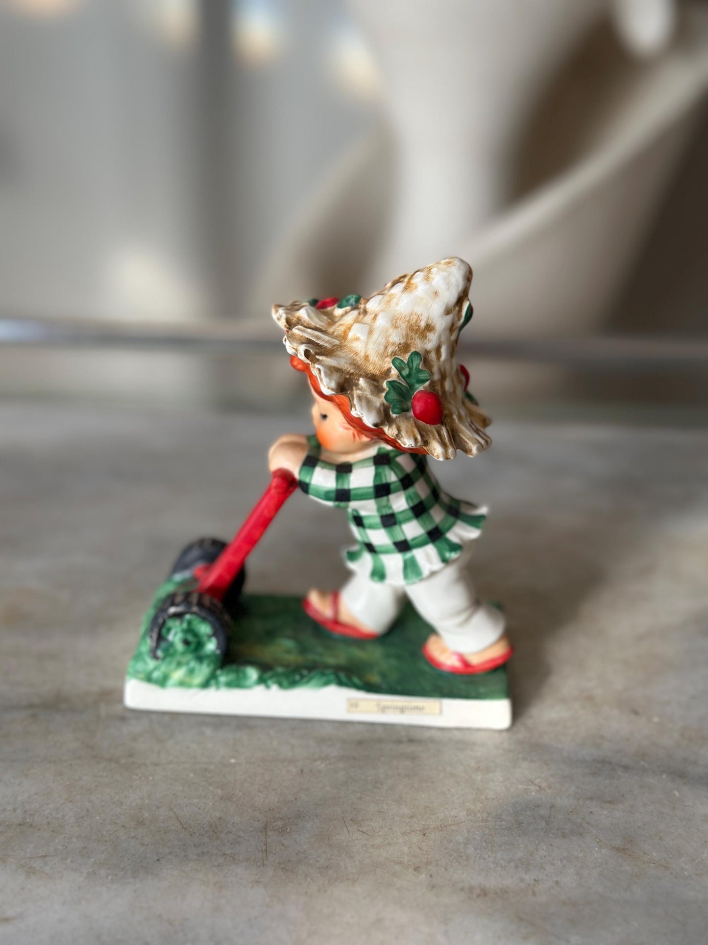 Vintage 1967 Charlot Byj #49 “Trim Lass” Figurine by W. Goebel W. Germany | Redheads Collection | Springtime Decal | Collectible Girl Figure