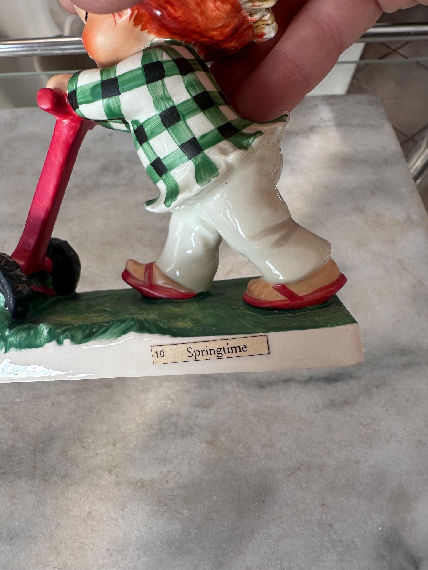 Vintage 1967 Charlot Byj #49 “Trim Lass” Figurine by W. Goebel W. Germany | Redheads Collection | Springtime Decal | Collectible Girl Figure