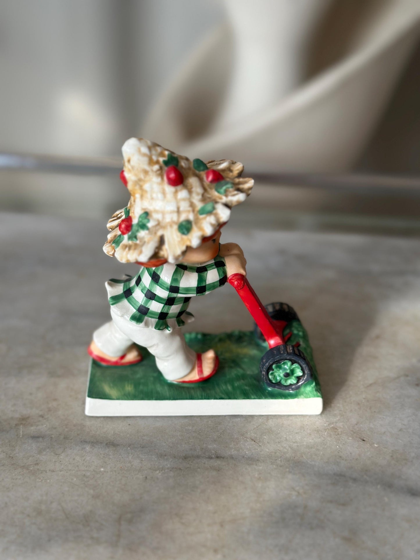 Vintage 1967 Charlot Byj #49 “Trim Lass” Figurine by W. Goebel W. Germany | Redheads Collection | Springtime Decal | Collectible Girl Figure