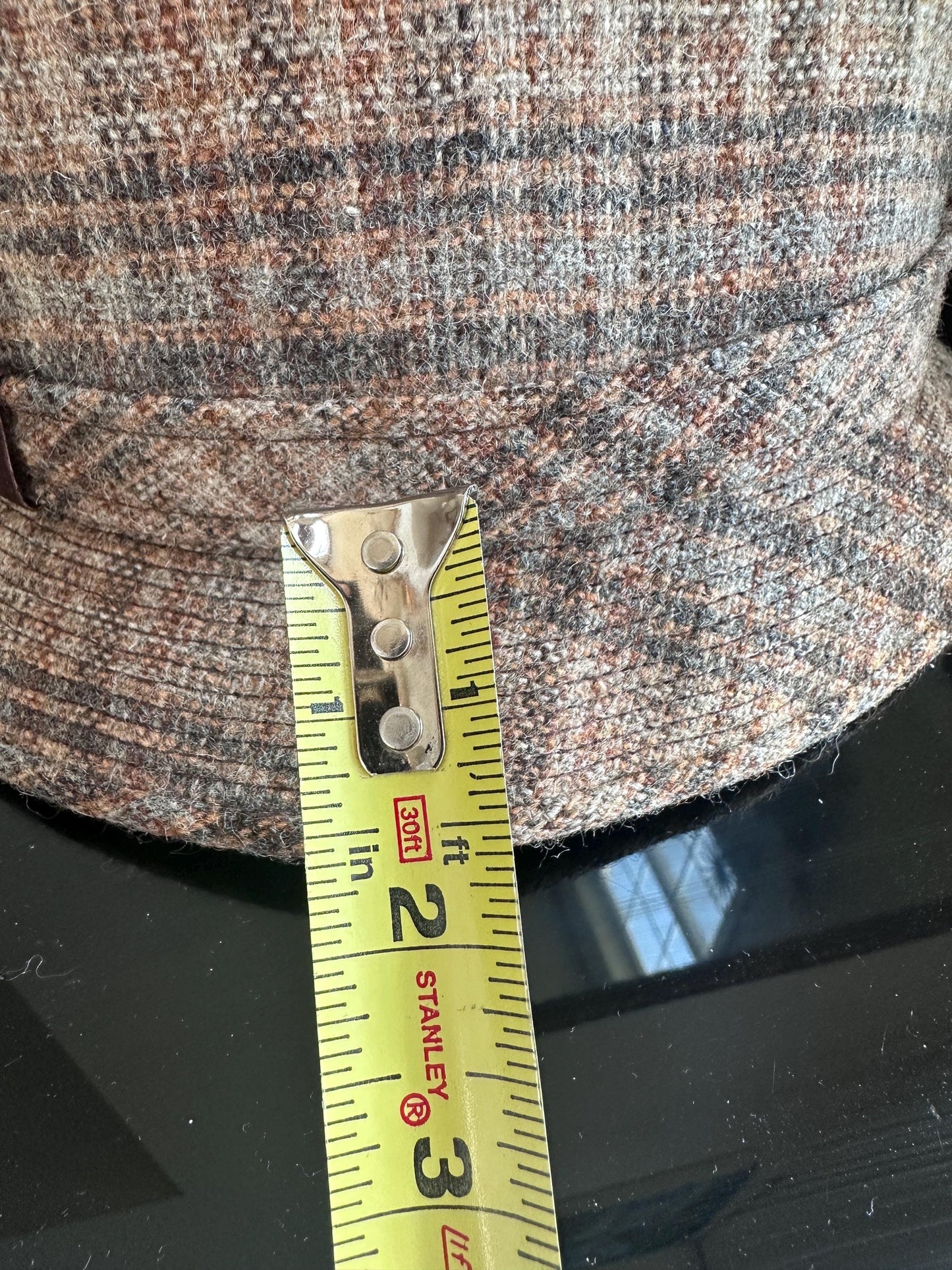 Vintage Dobbs Cambridge Wool Plaid & Brown Suede Hat Size 6 7/8 | 1960s Fall Fashion Hat | Retro Country Chic Millinery