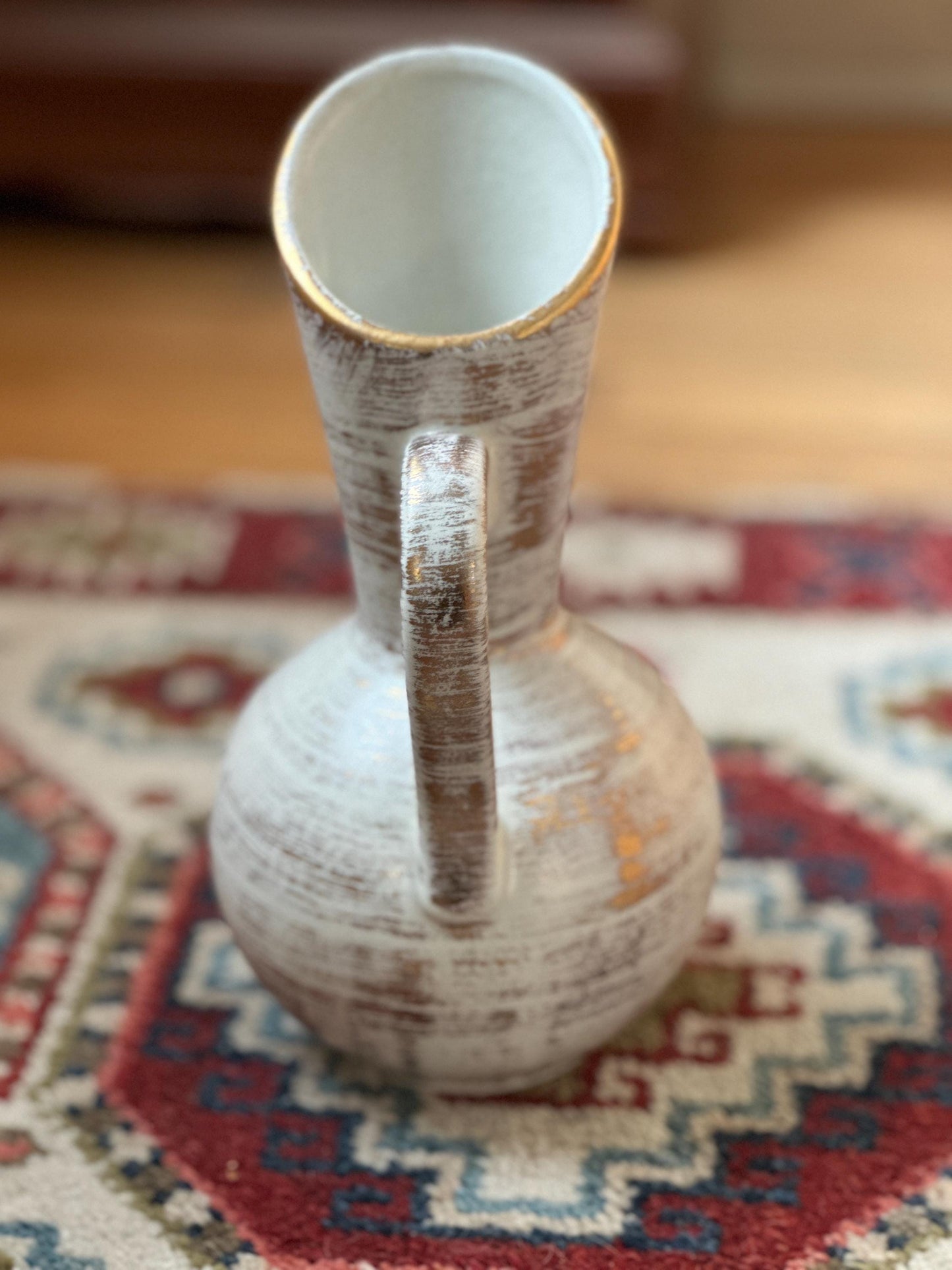 Vintage Royal Haeger Gold Tweed Pottery Pitcher | Brushed 22K Gold | Mid-Century Modern Ceramic Vase | USA Collectible | 9”