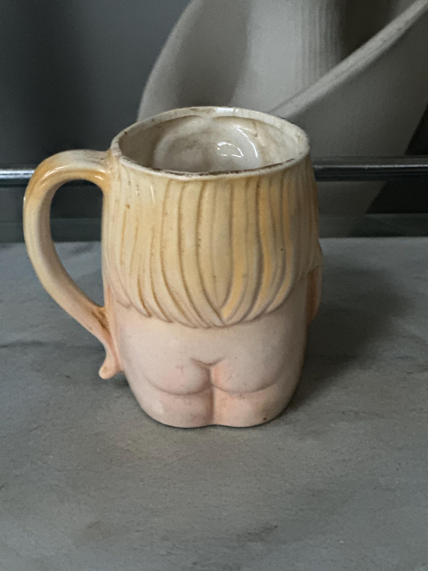 Vintage 1970s Naughty Novelty Coffee Mug | Nude Woman Swinging Boobs Mug | Made in Japan | Adult Humor | Bachelor Barware | Collectible
