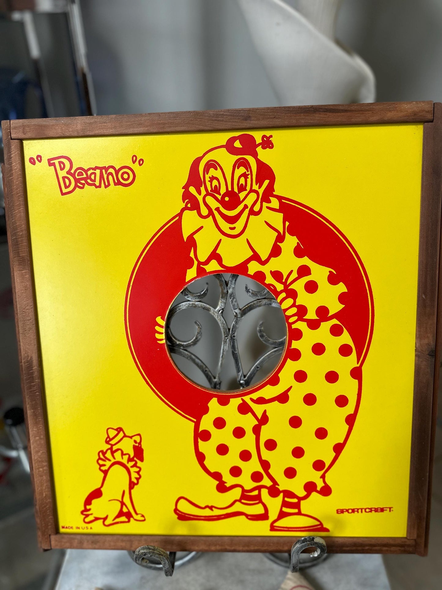 Vintage 1970s Sportcraft Beano the Clown Bean Bag Toss Game | Original Box | Mid-Century Carnival Game | Retro Family Game | Collectible Toy